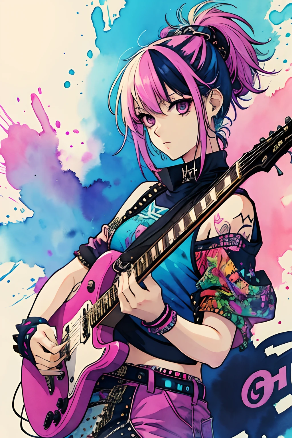 hypermaximalist watercolor punk rock party --niji 5