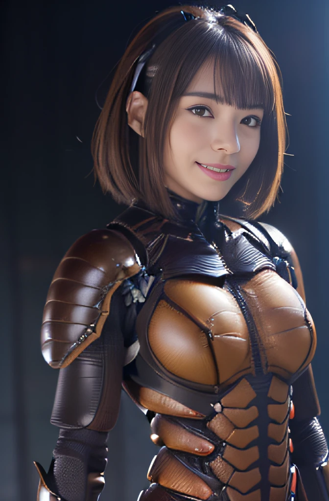 (high resolution,masterpiece,best quality,extremely detailed CG, anime, official art:1.4), realistic, photo, amazing fine details, all intricate, gloss and shiny,awesome many layers, 8k wall paper, 3d, sketch, kawaii, illustration,( solo:1.4), perfect female proportion,villainess, (fusion of dark brown cockroach and lady:1.4), (brown cockroach form lady:1.2), (brown cockroach lady:1.2), (fusion:1.2), (solo:1.4), (evil smile:1.2), muscular, abs, (cockroach brown exoskeleton bio insect suit:1.4), (cockroach brown exoskeleton bio insect armor:1.2), (brown transparency cockroach wing:1.4), (brown cockroach antennae:1.3),
