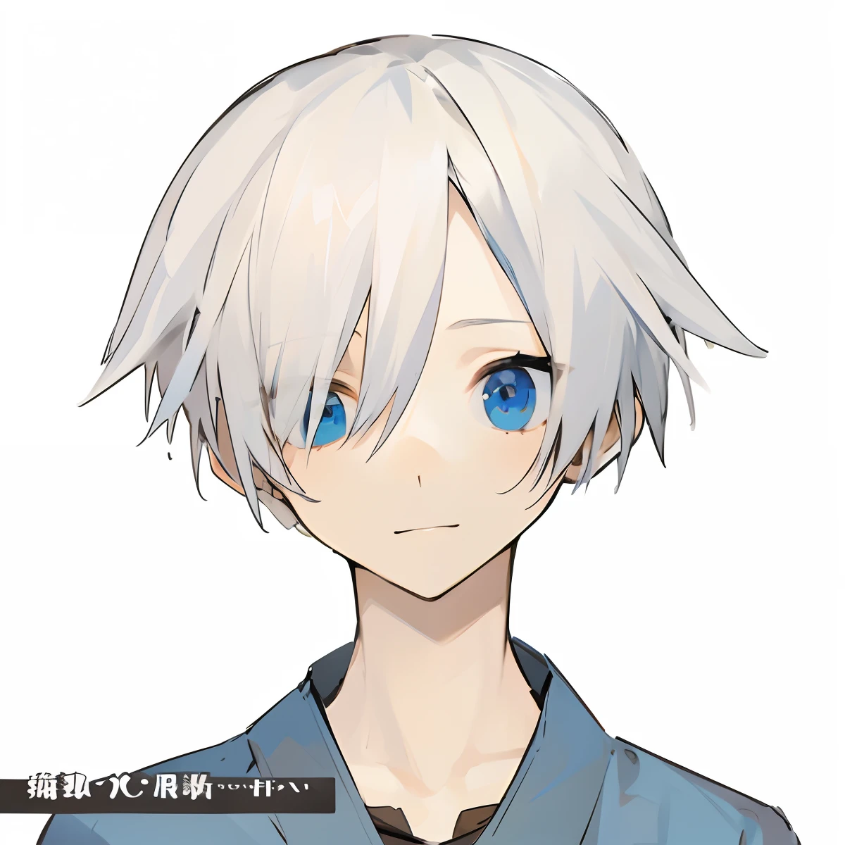 White Hair, blue eyes