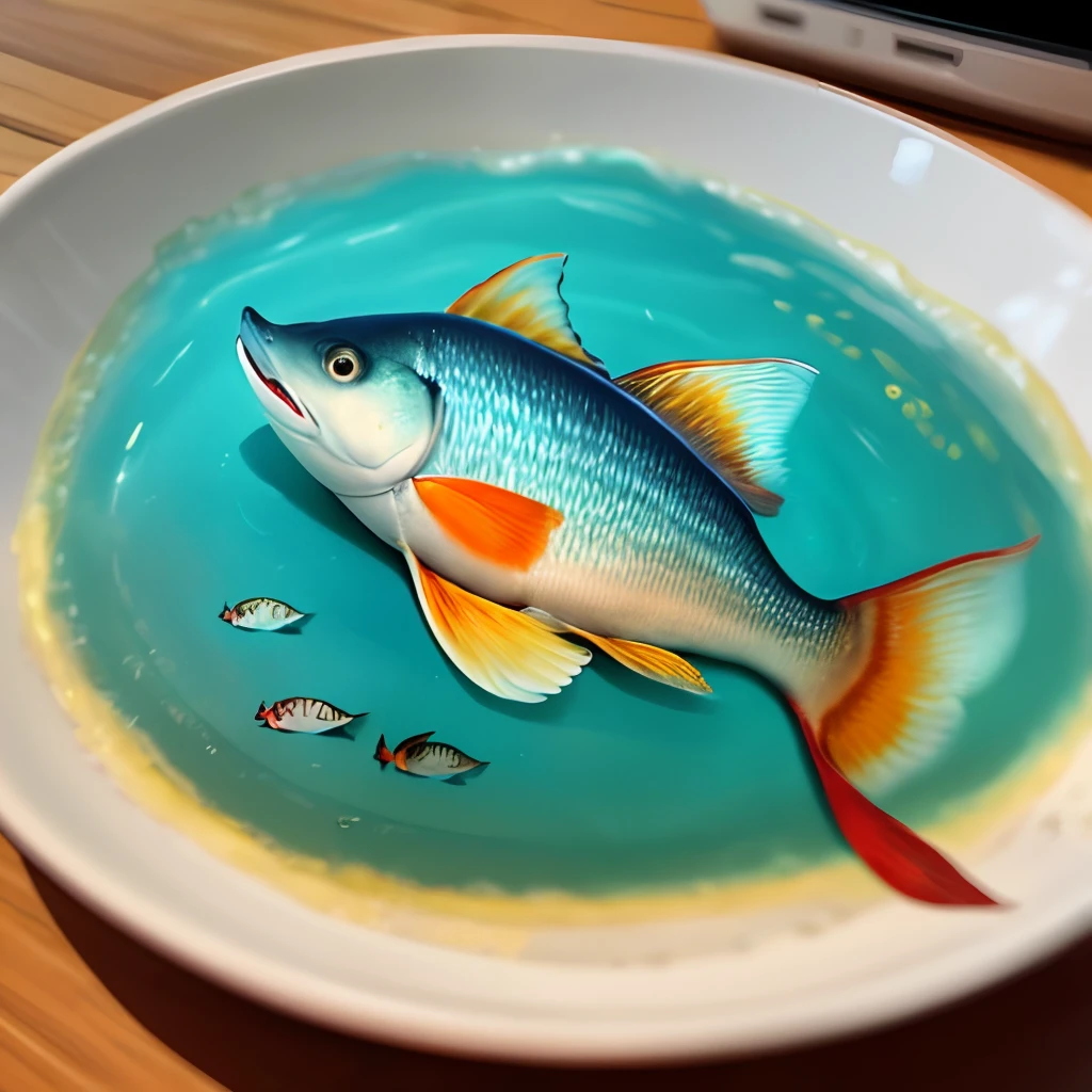 Mascote peixe para provedor de internet