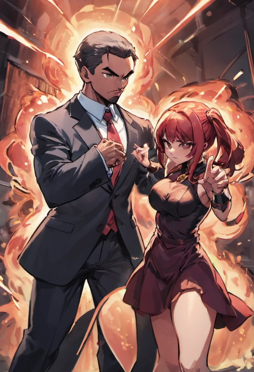 Girl giving to man in suit Manga Storyboard