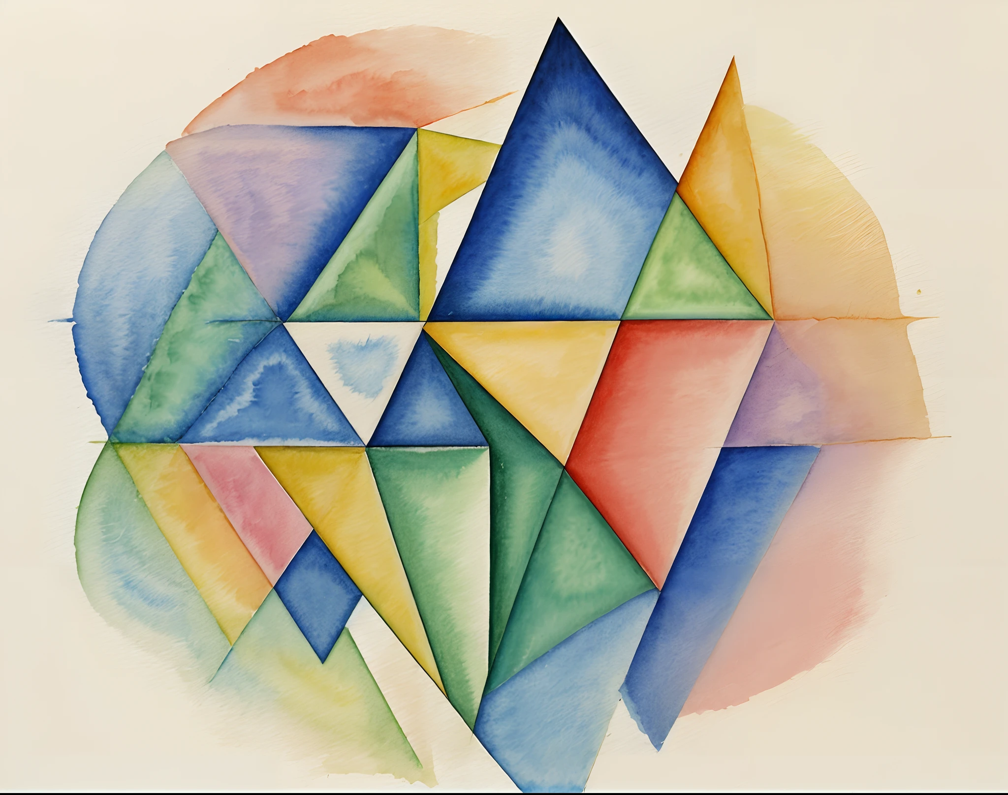 Cubism: In this style, watercolors deconstruct subjects into geometric shapes and abstract forms.