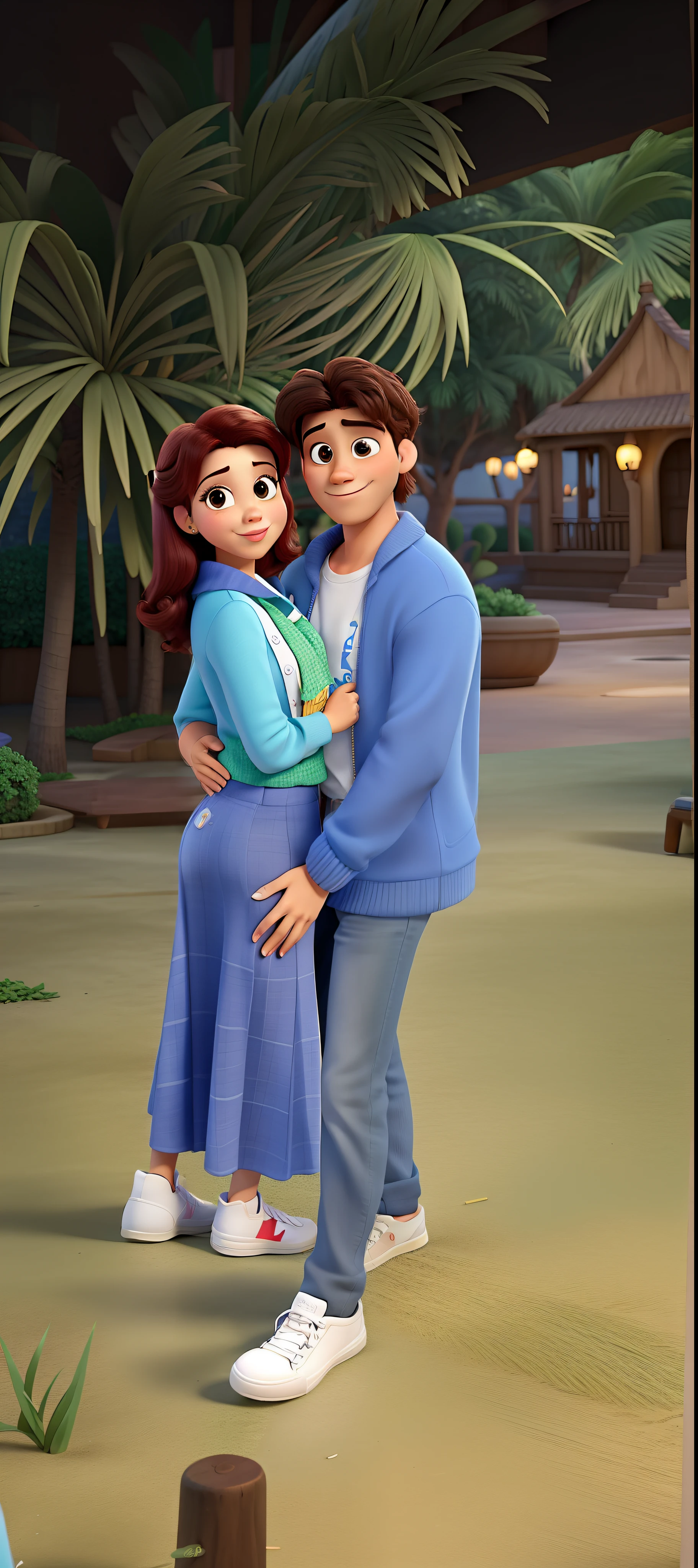 casal no estilo disney pixar, alta qualidade, melhor qualidade