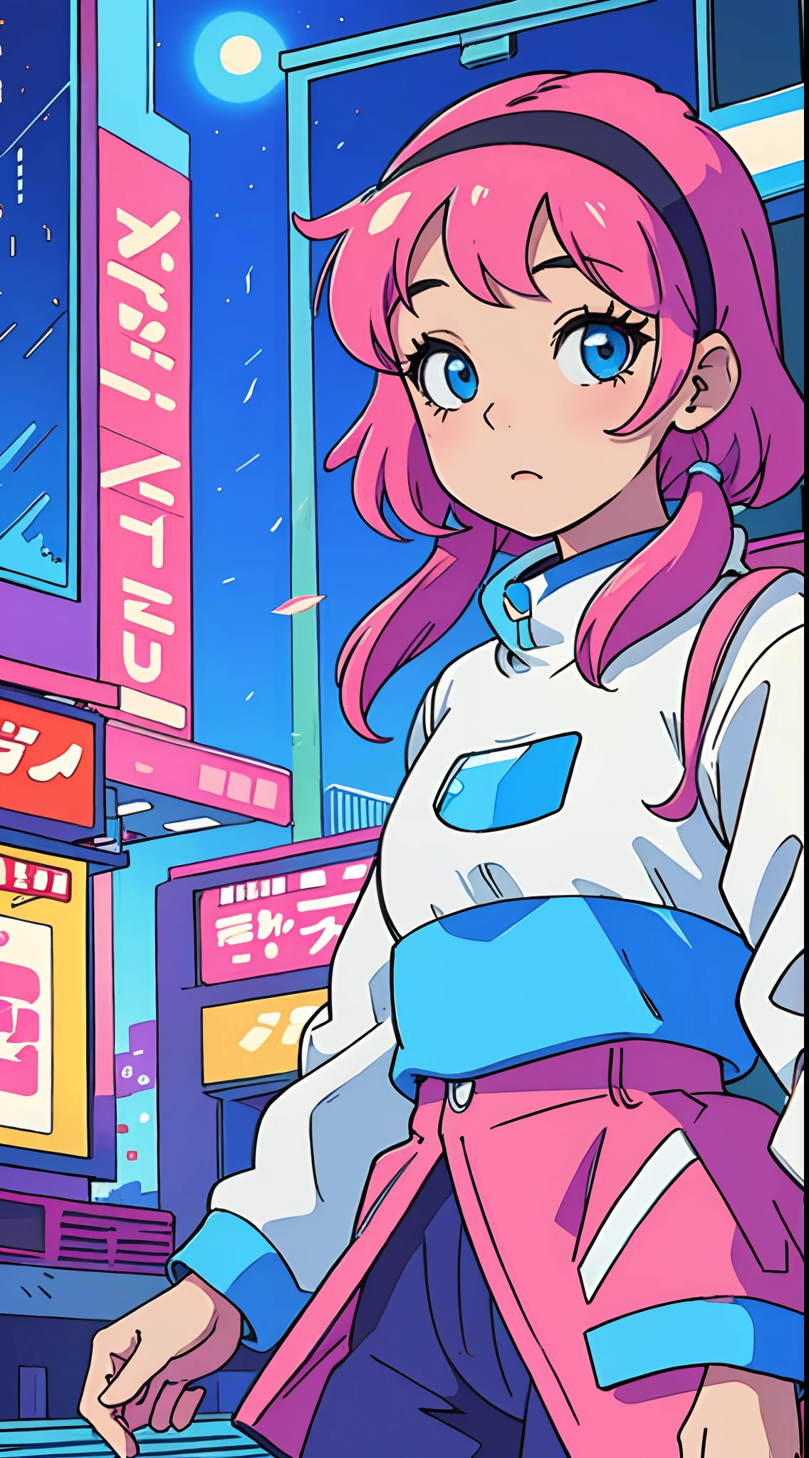 City Pop Style Art, Lofi, Futuristic