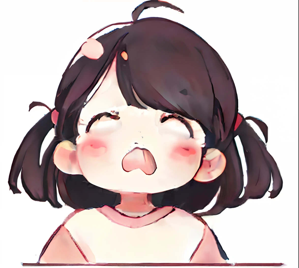 A sad face,Cartoon girl with a sad expression, she has a cute expressive face, round cheeks, adorable expression, She has a cute face, red - cheeks!!, slightly happy facial expression, Red cheeks, cute anime face, round cheeks, Tired expression, pouty face, Bored expression, cute kawaii girls, Pouting, confused facial expression