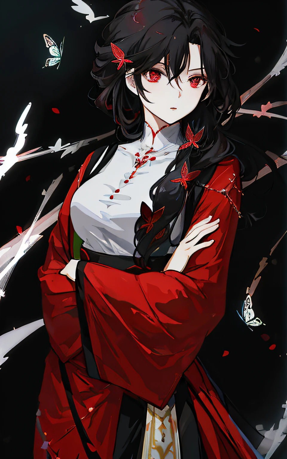 It was a girl with red hair, light eyes, who was seriously injured and was in the middle of the forest.