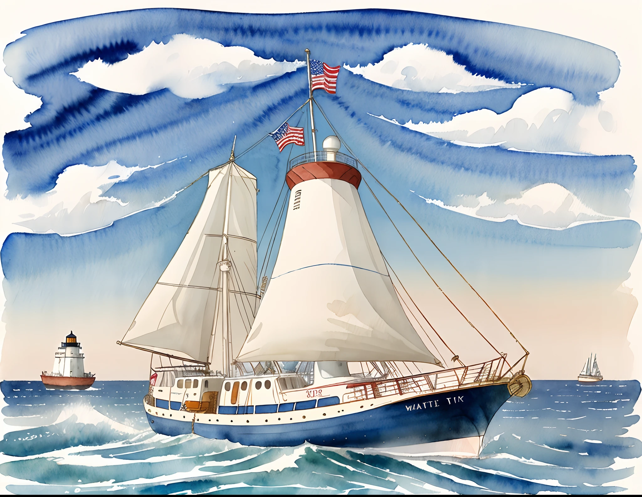 Nautical: These watercolors focus on maritime themes, such as ships, lighthouses, and coastal scenes.