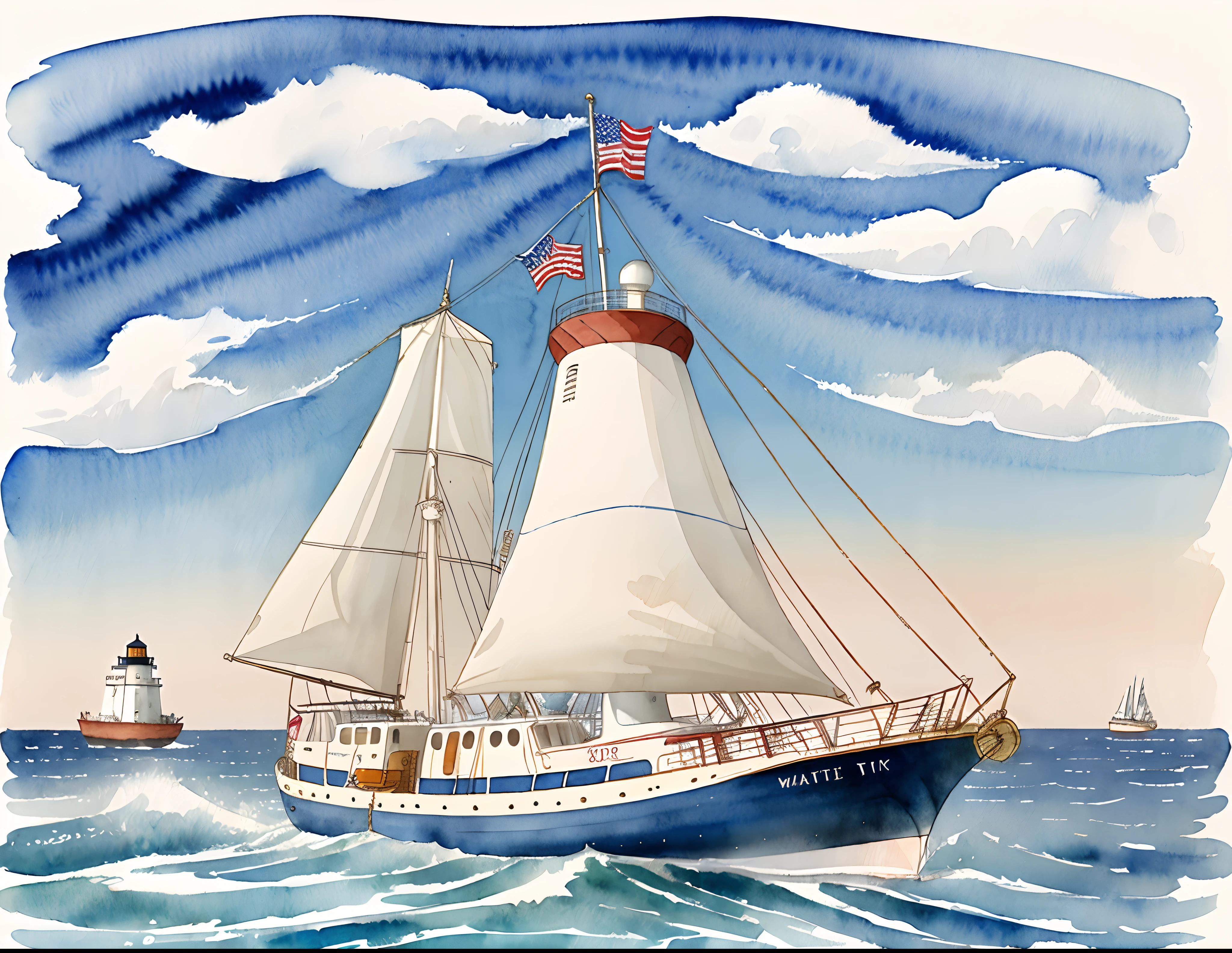 Nautical: These watercolors focus on maritime themes, such as ships, lighthouses, and coastal scenes.