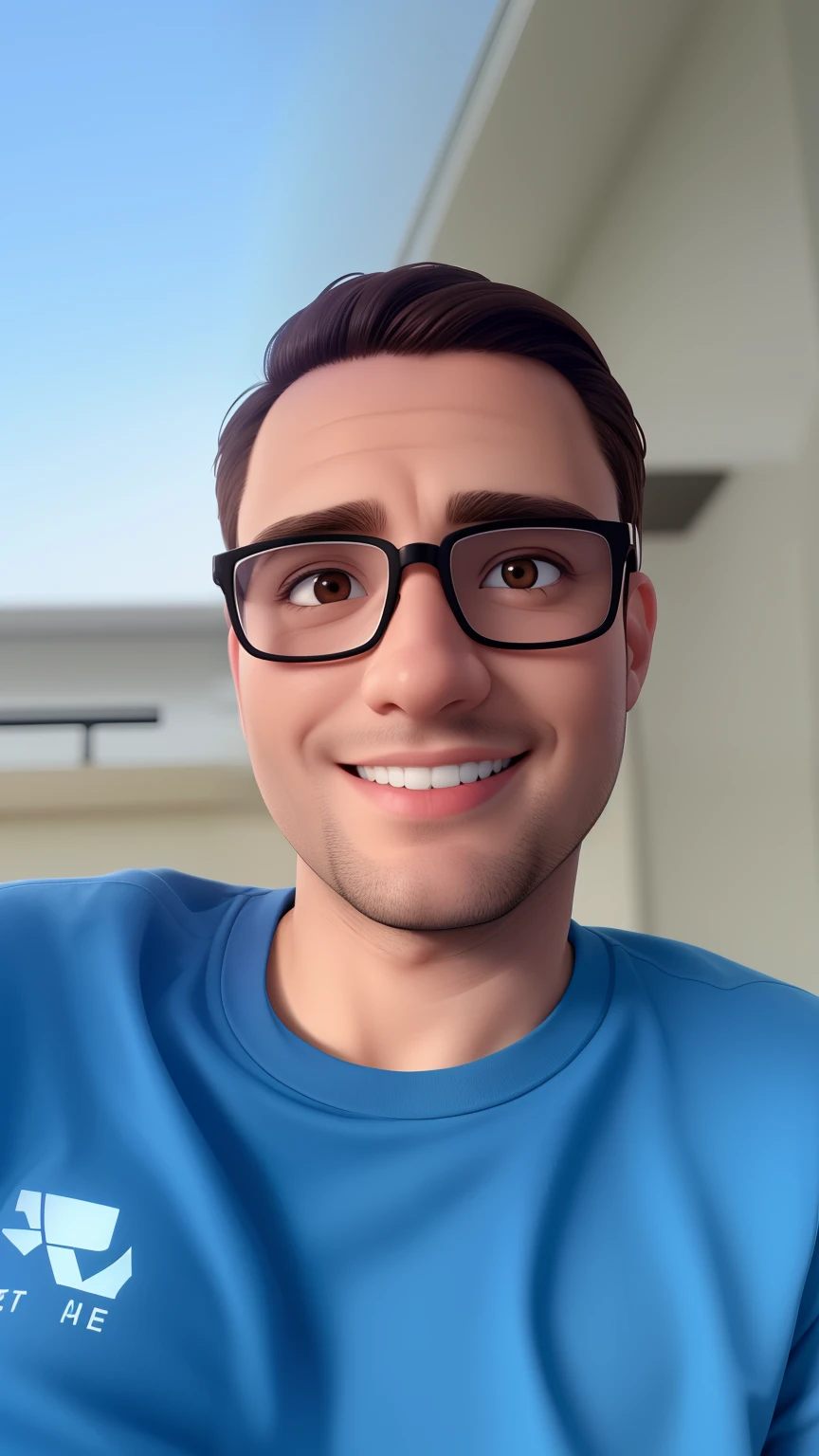 A man of 30 years old, with short brown hair,diamond face, strict look, and brown eyes, wearing white white shirt with necktie and glasses.