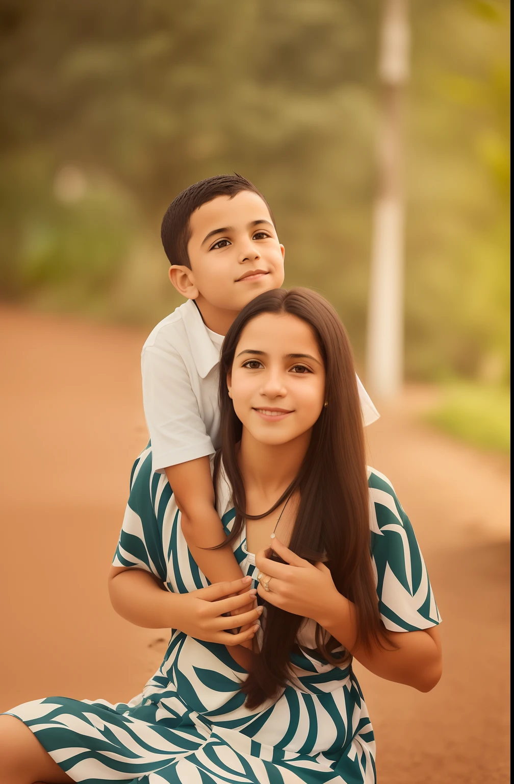 There's a woman and a boy sitting on a bench, Malika Favre, Directed by: Nandor Soldier, cabrito, 3 5 year brazilian mother, profissional, childrens, garotada, Motivacional, adulto, foto de uma bela, foto retrato, Detalhe poderoso, childrens, garota, Familiar, inspirado em Samuel Silva, brasileiro, crisp detail, family photography