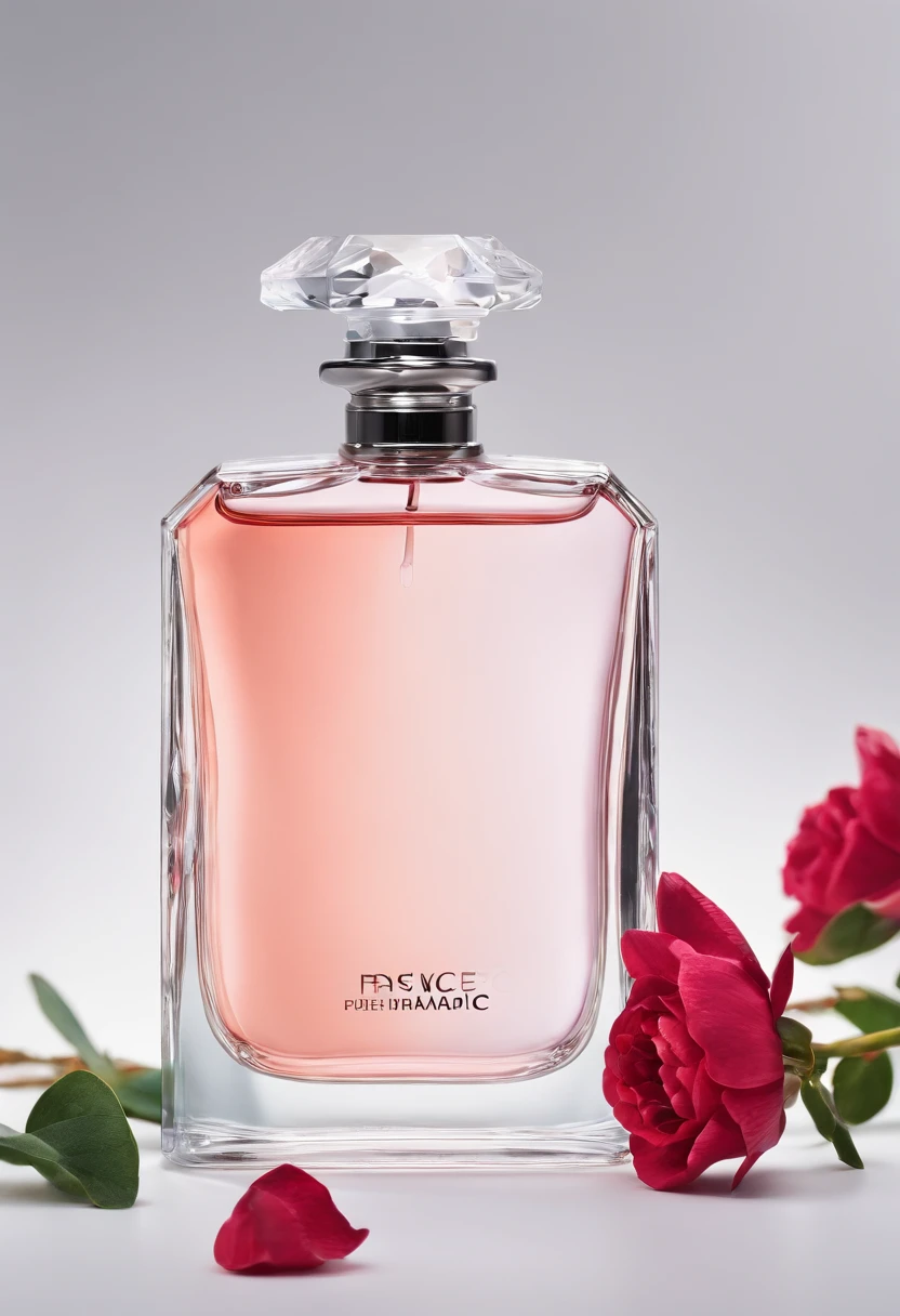 um lindo frasco de perfume, cinemactic, fotografia profissional, studio illumination, studio background, advertising photography, detalhes intrincados, hiper-detalhado, ultra realista, 8K UHD