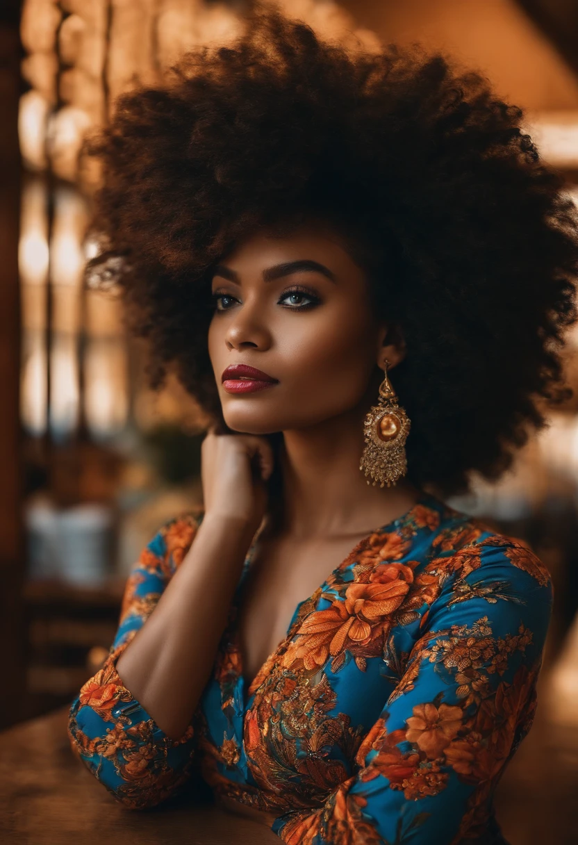 (masterpiece, best quality), beautiful woman, detailed sleeveless turtleneck top, pants, necklace, curly hair, perfect face, beautiful face, alluring, big gorgeous eyes, open mouth, happy, curvy slim fit body, (outdoor), city streets, new york, bright colors