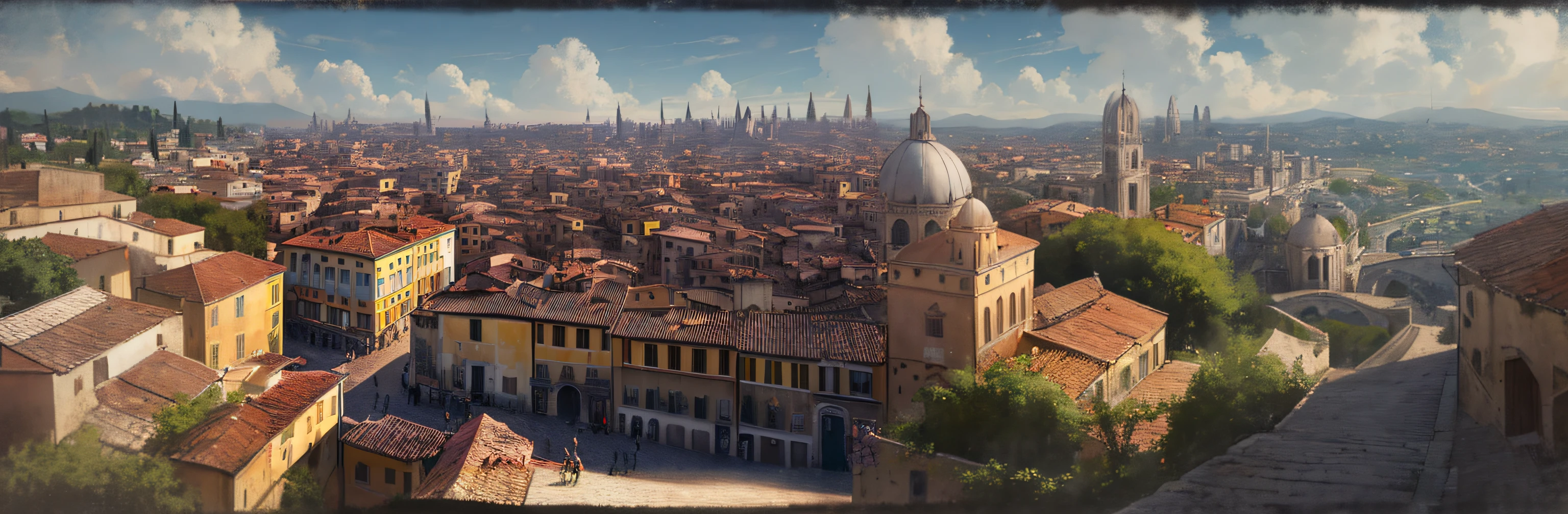 old italian city landscape