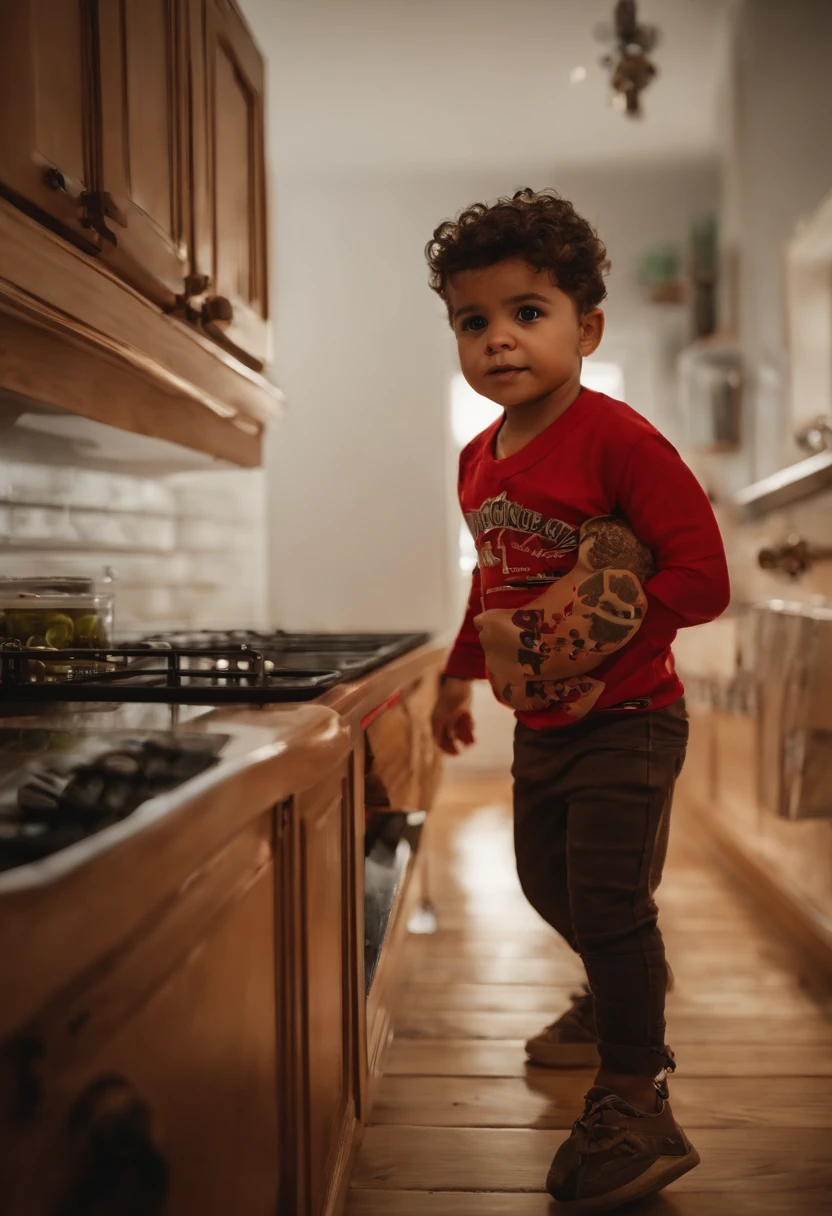 There's a boy who's standing in front of a refrigerator, Riyahd Cassiem, Reyyan, Alex, 2 anos, menino bonito, quatro anos, caio santos, Diego 5, mateus 9 5, Mohamed Reda, em camiseta, menino novo, Directed by: Nandor Soldier