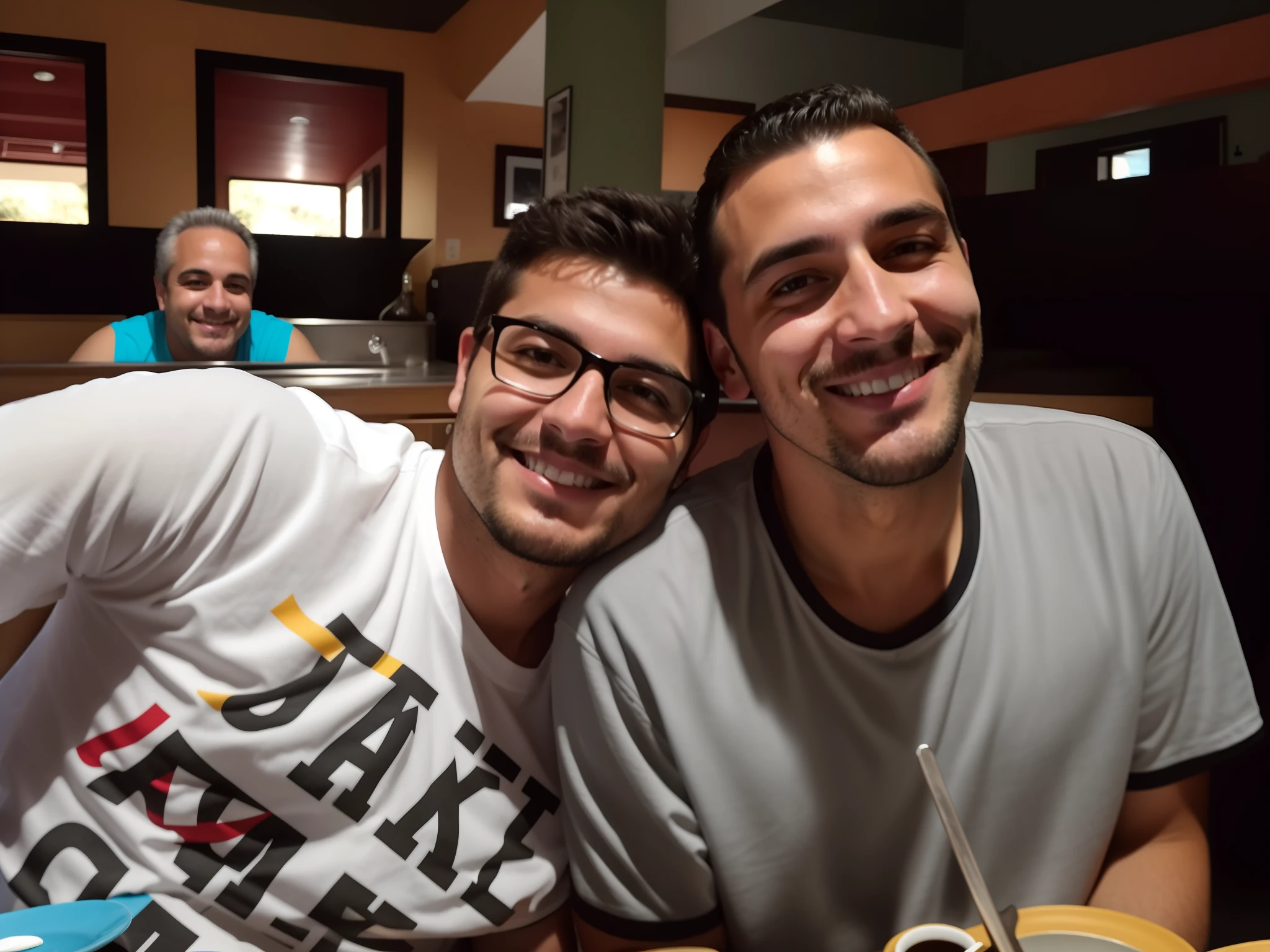 There are two men next to each other holding drinks, Paulo Pepera Pablo Roldan, Barabas Miklos e Hollosy Simon, Genzoman e Frank Franzzeta, Vitaly Bulgarov e Mike Nash, Petros e Leonid, Directed by: Nandor Soldier, imagem de perfil, Engole