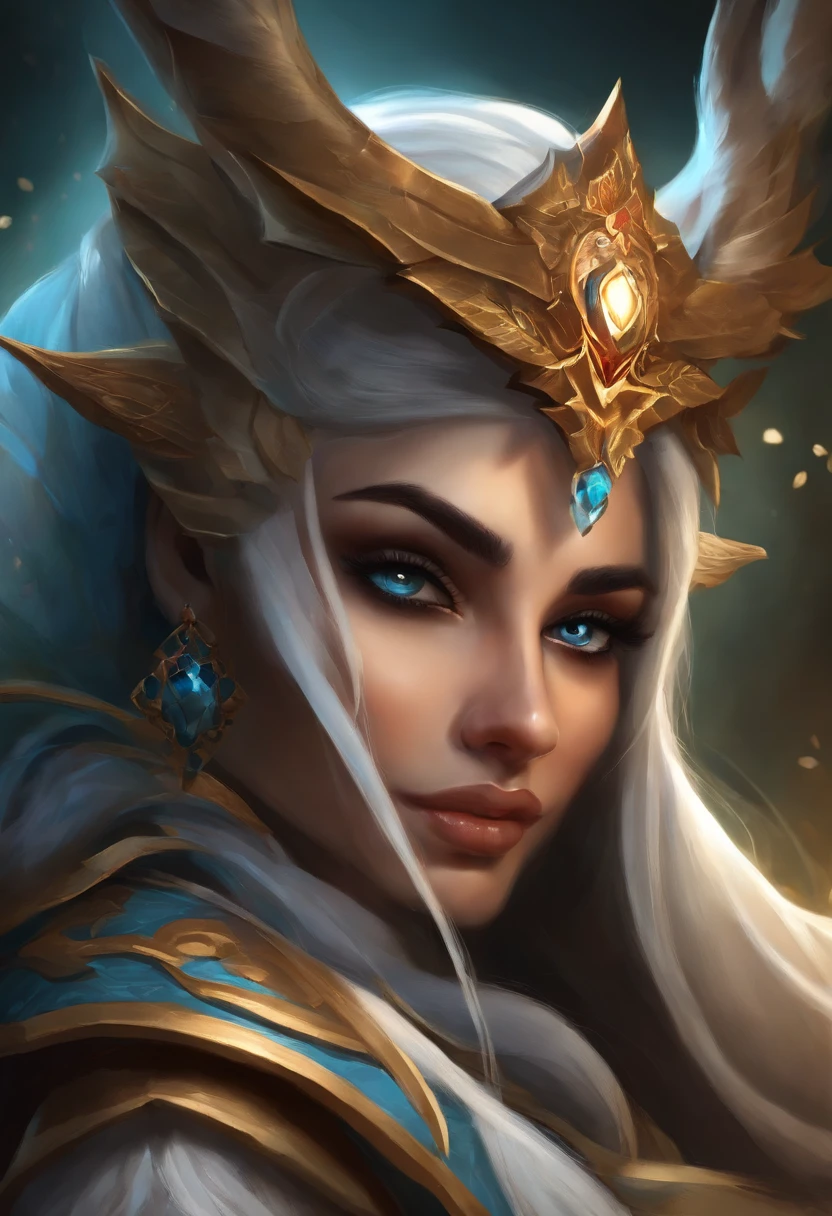 Uma pintura excepcional de uma  branca bonita, flamejante, Cercado por chamas, dota2 fogo estilo meninalo faca fantasma, cabelo parecido com fogo, longos cabelos ruivos, olhos grandes azuis lacrimejantes, cintura fina, quadris largos, Vestidos Mage, magic colors, Estilo World of Warcraft, BY Blizzard Entretenimento, Ultra HD |, 8k, textura real da pele, Melhor Luz, Melhor sombra, Lina de dota2, Action, wizarding world, aerial  view, boca pequena, nariz pequeno, olhos grandes, fofo