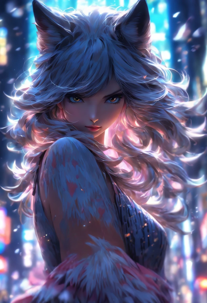 A huge wild gray wolf protects the beautiful girl,Girls wear skirts,High value,high high quality
(Master parts: 1.5) (Fotorrealista: 1.1) (Bokeh) (Best quality) (The skin、pores、Detailed texture of hair: 1.1) (复杂) (8K) (hdr) (Wallpapers) (Cinematic lighting) (foco nítido )
