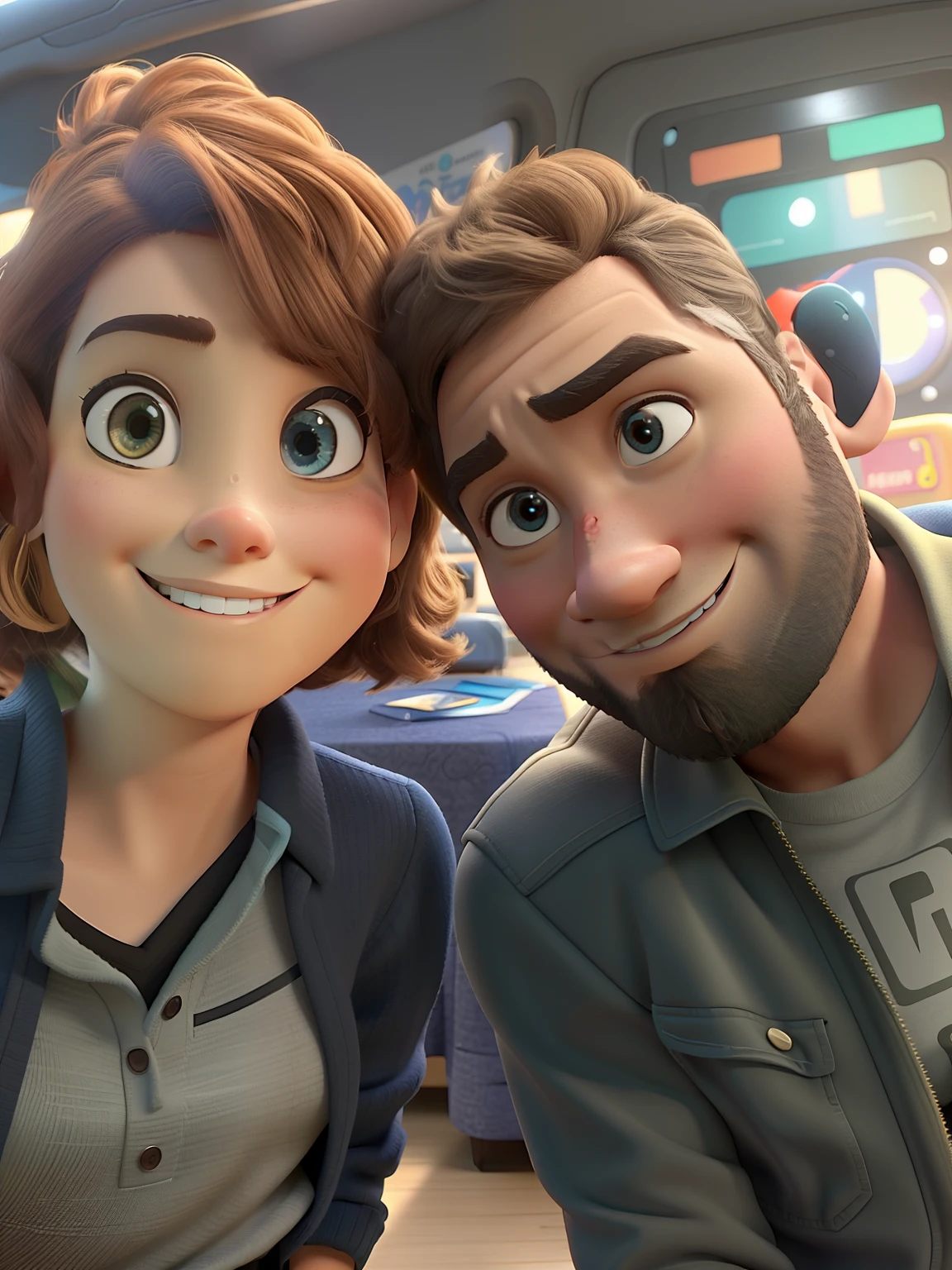 nos transformar em 2 personagens estilo disney pixar, alta qualidade, melhor qualidade