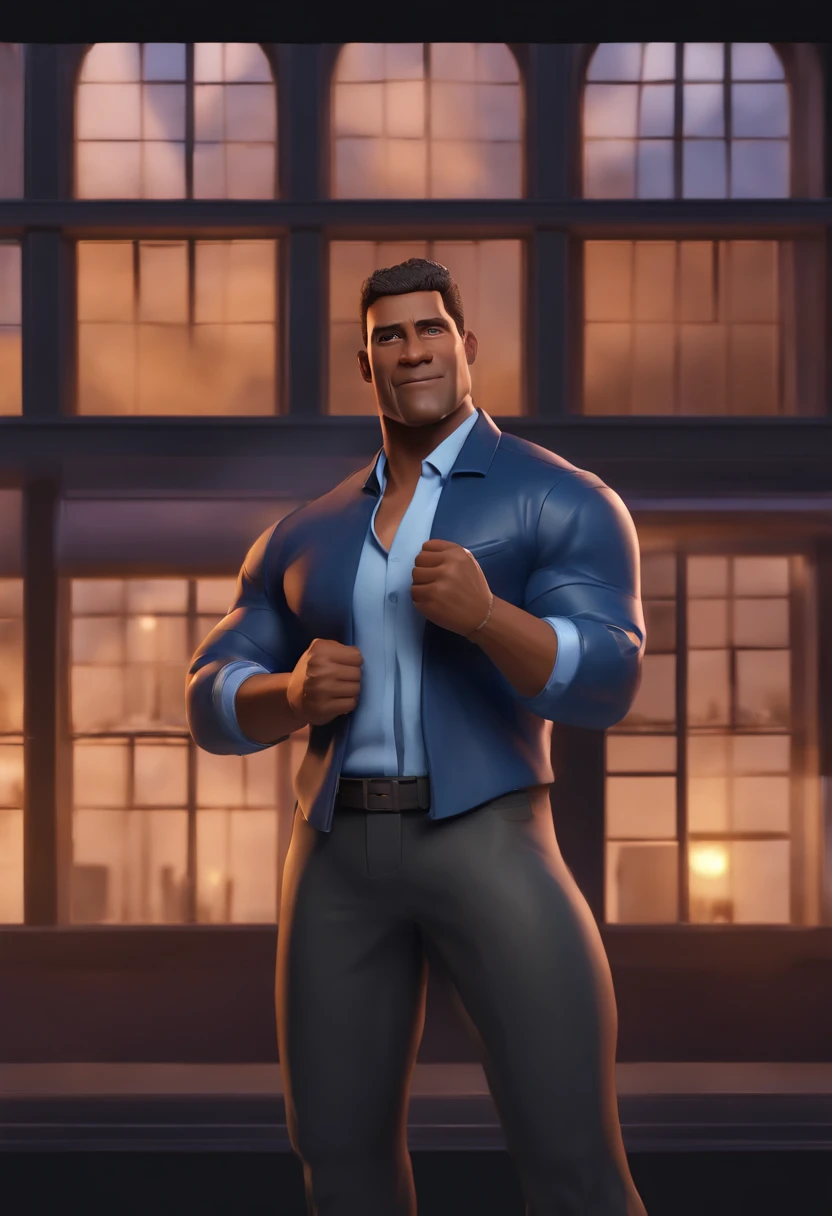 Personagem de desenho animado de um homem uma camisa preta com prisma de newton , com barba, um sinal do lado esquerdo do rosto, um personagem animado, Caractere estilizado, animation style rendering, 3D estilizado, Arnold Maya render, 3 d render stylized, toon render keyshot, Personagem 3D, Personagem 3D, 3d rendering stylized, 3 d character render, personagem de desenho animado, Personagem de close up, Pose de personagem, (Estilo Pixar) (master part:1.2) (Bokeh) (best quality) (pele detalhada) (textura detalhada) (8k) (argila) (Cinematic lighting) (foco nítido,Senta e vaza a parte superior do corpo