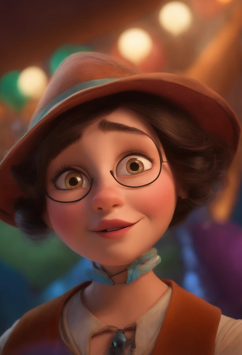 Dream architect inspired by Pixar animation, Up close. The facial expression is attractive, With a sense of unreality.