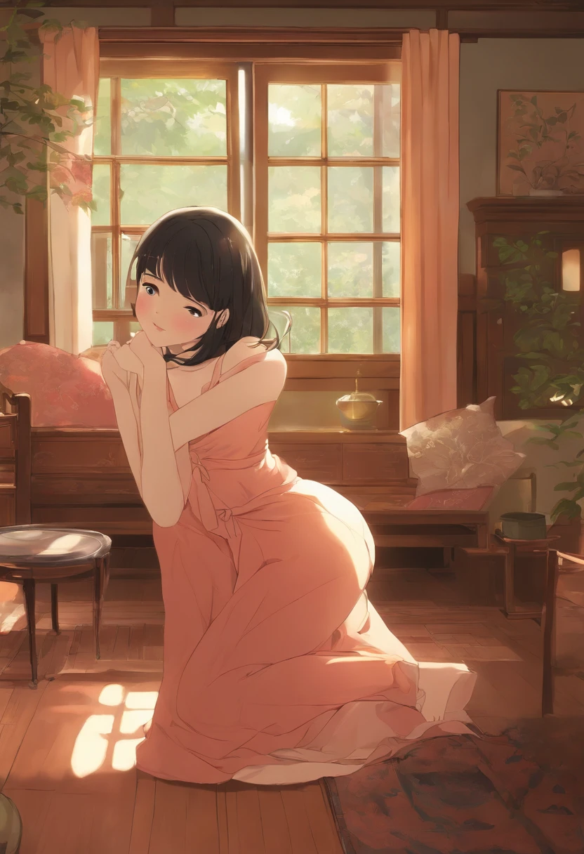 Miyuki Wakamatsu、Bare、in a house、Full view of