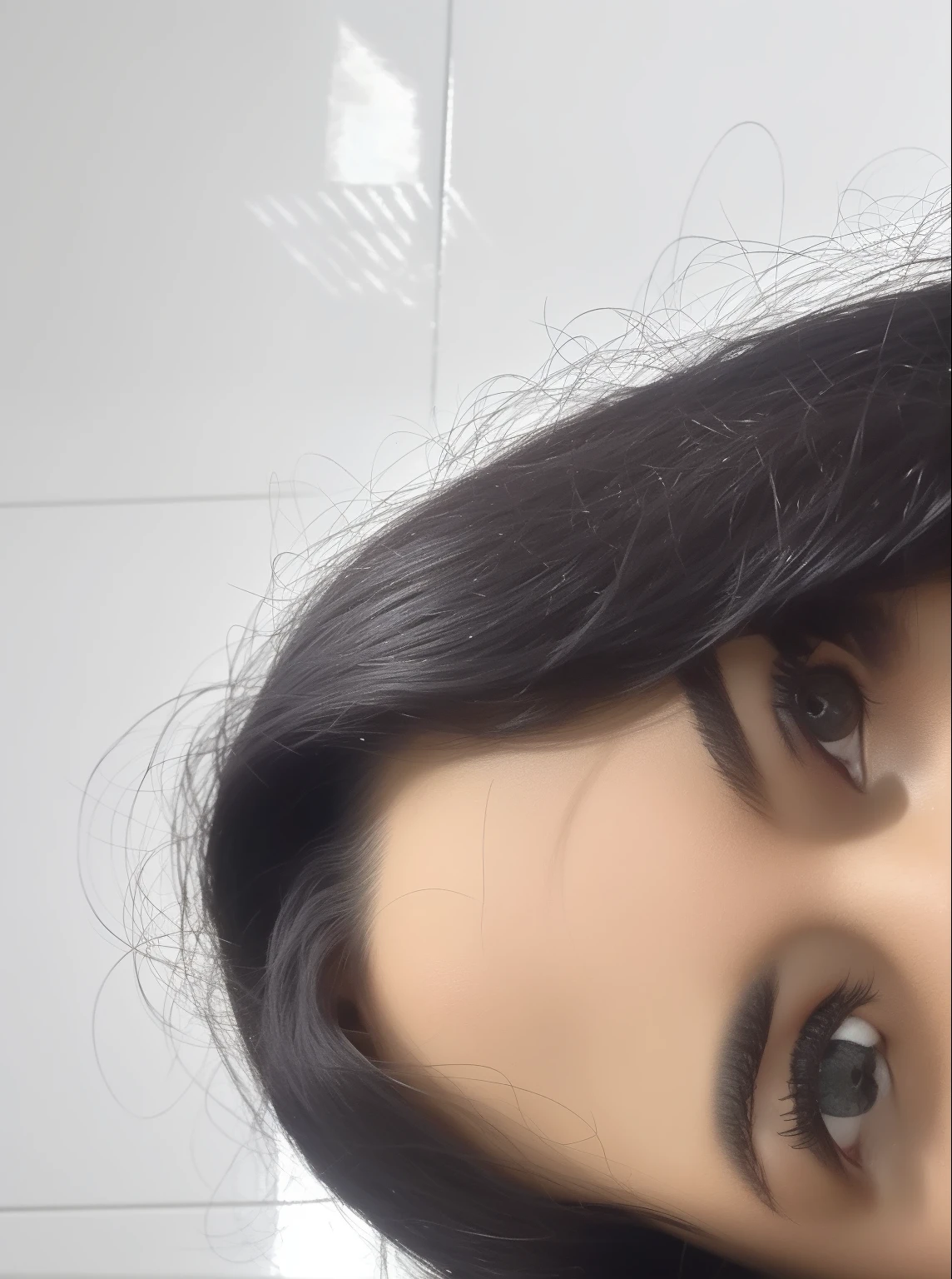 there is a woman with long black hair posing for a picture, female with long black hair, cabelos pretos longos ondulados, cabelo preto longo brilhante, ondulado longo - comprimento cabelo preto, mulher com cabelo preto, imagem frontal, com cabelo preto liso, longos cabelos negros ondulados, fernanda suarez, com longos cabelos pretos, longos cabelos pretos soprados pelo vento, Malika Favre