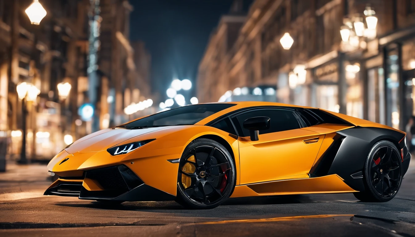 Close-up of a Lamborghini car parked on a city street, wallpaper mobile, filmposter, Wallpaper phone, Like a matrix, Inspirational poster,Black Lamborghini cars, Money falls from the sky,Movie 4K wallpaper, Movie 4K wallpaper, matrix, poster for!!!, Grand Theft Auto V poster style, automotive photography, cinematic matte illustration, matte digital illustration, amazing wallpapers, matte painting film poster, GTA loading screen art, Desktop wallpaper 4K 16:9