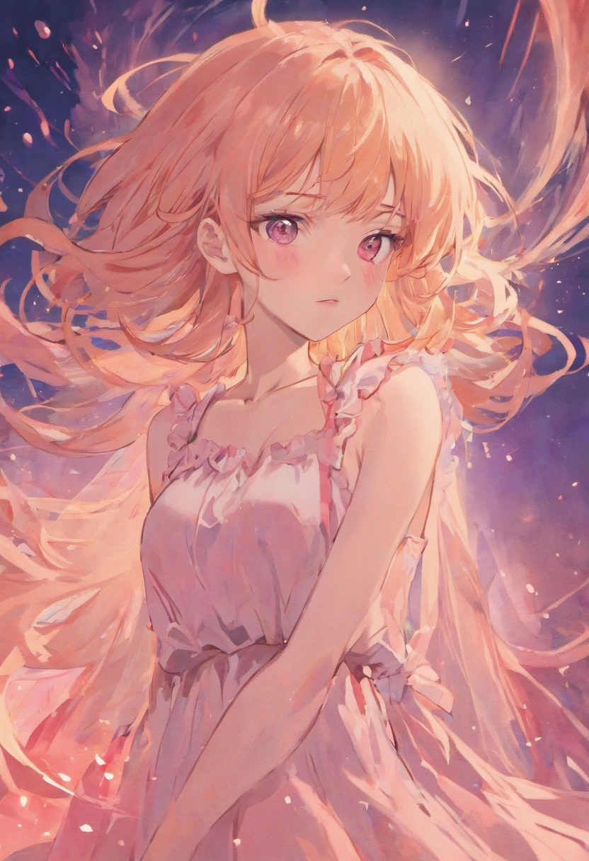 Female: ,Caucasians,Flesh pink with large wavy waist-length hair,With bangs,Golden eyes