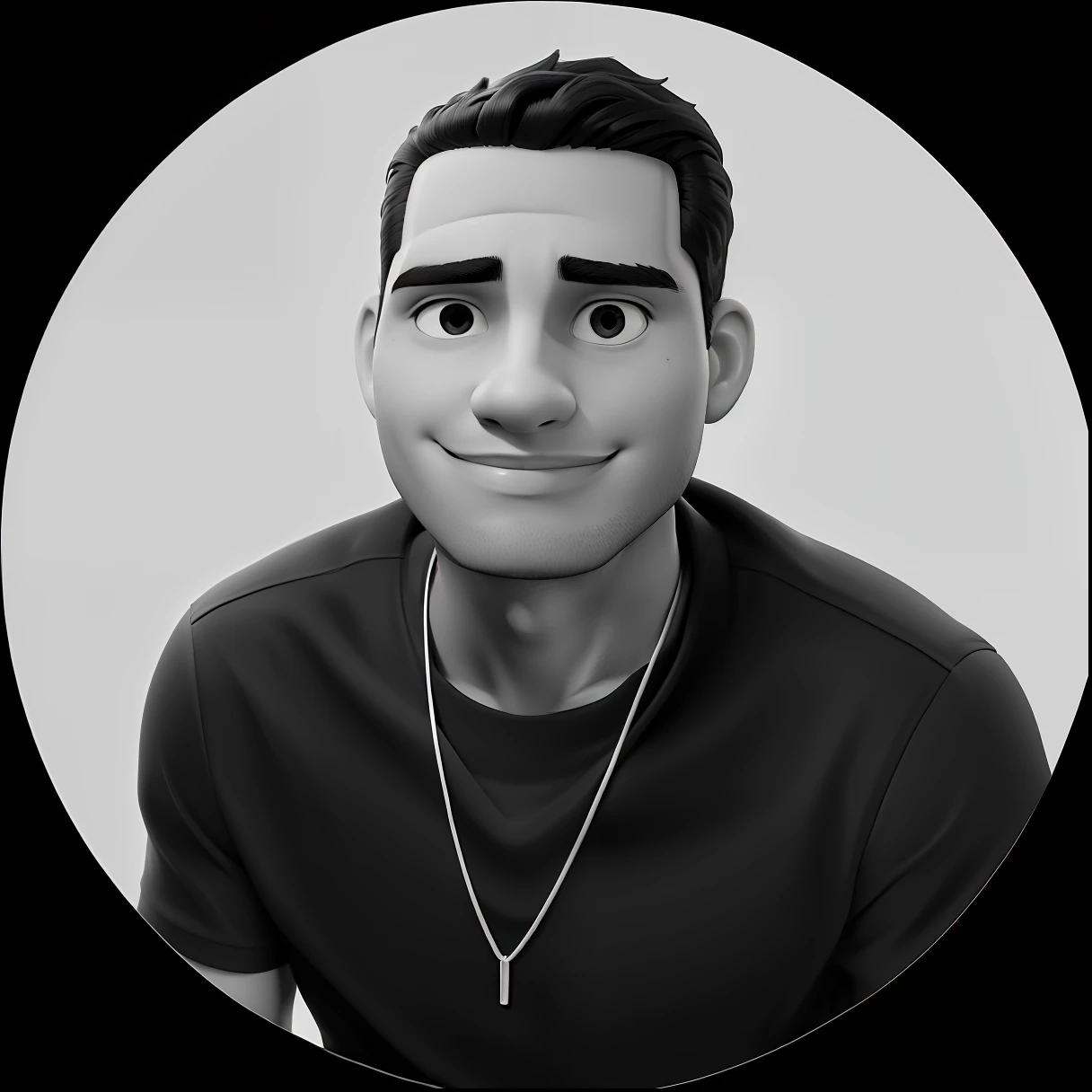 a black and white photo of a man with a necklace, black and white picture, joel torres, daniel mirante, david rios ferreira, caio santos, headshot profile picture, andres rios, b&w photo, a black and white photo, professional profile picture, alex flores, christian orrillo, by Briana Mora, by Samuel Silva, joseph moncada