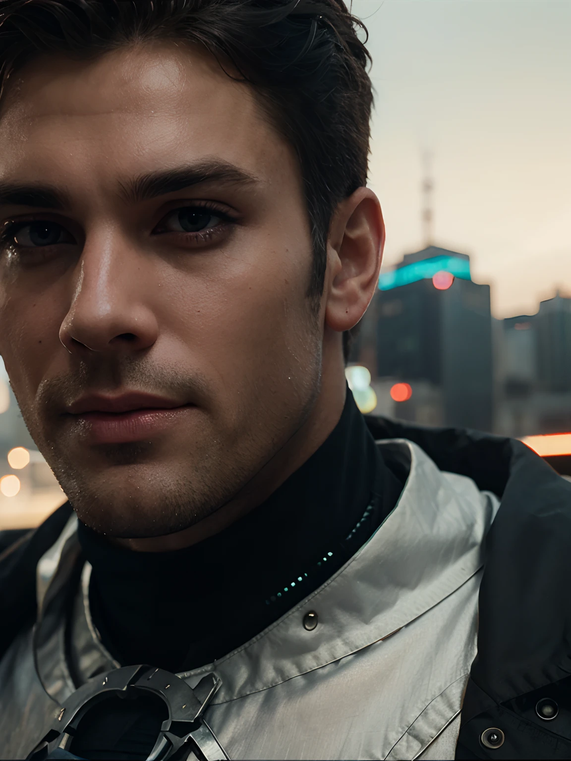 Change background cyberpunk handsome boy,realistic face,8k ultra realistic