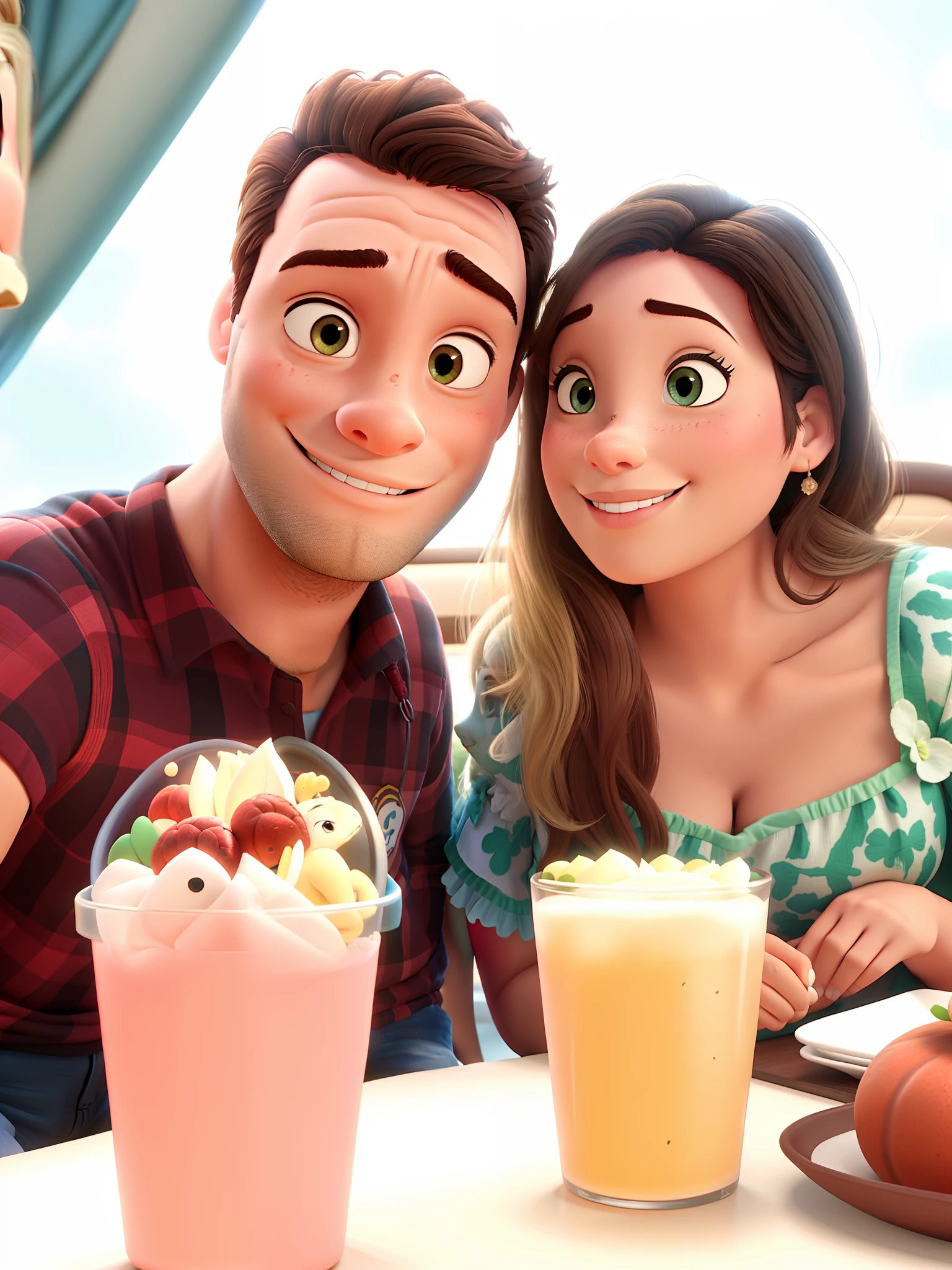 romantic couple, igual aos filmes Disney Pixar