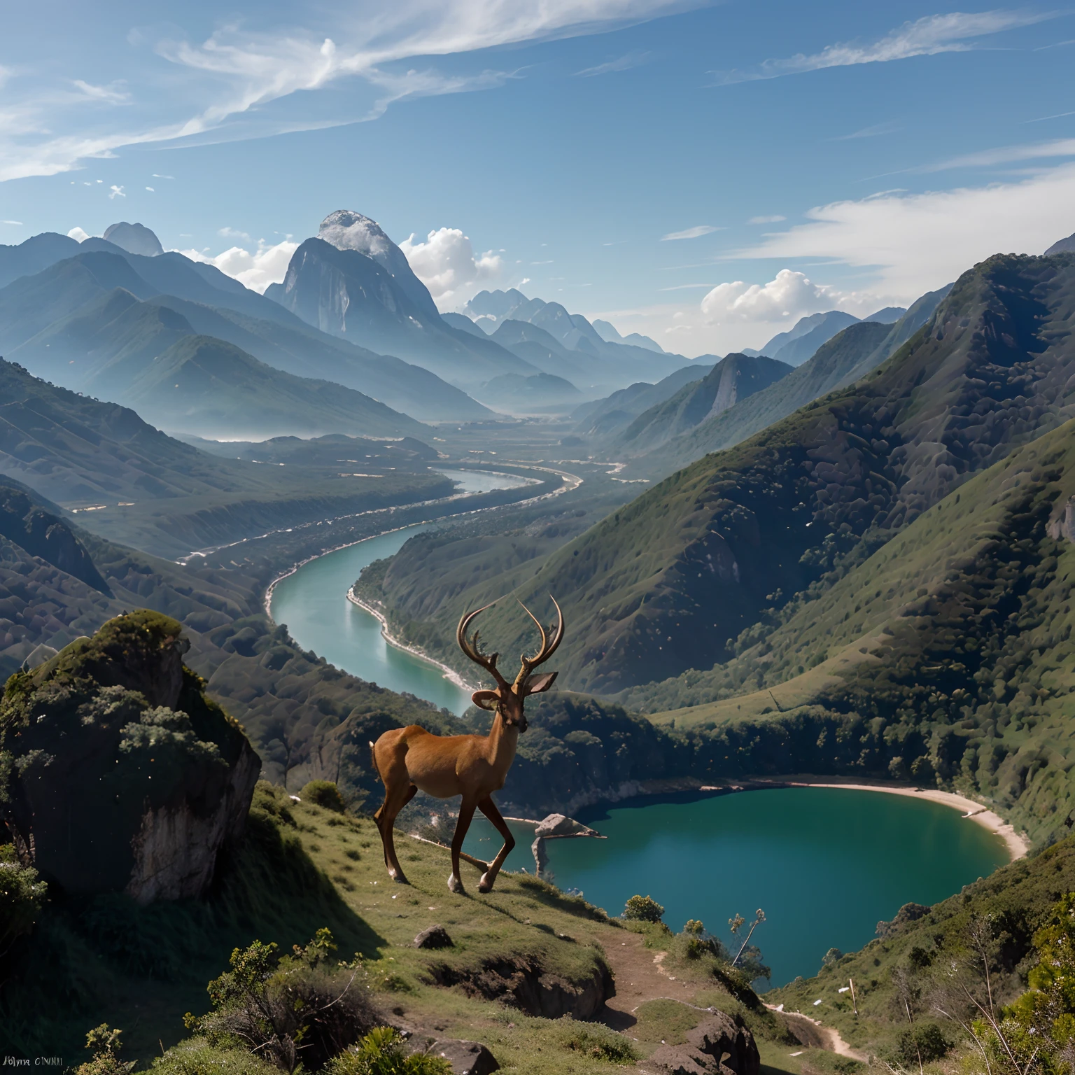 Saola (Pseudoryx nghetinhensis):** - Imagine an elegant, antelope-like animal with long, thin horns curving upward, surrounded by dense mountains in the mountains of Vietnam and Laos