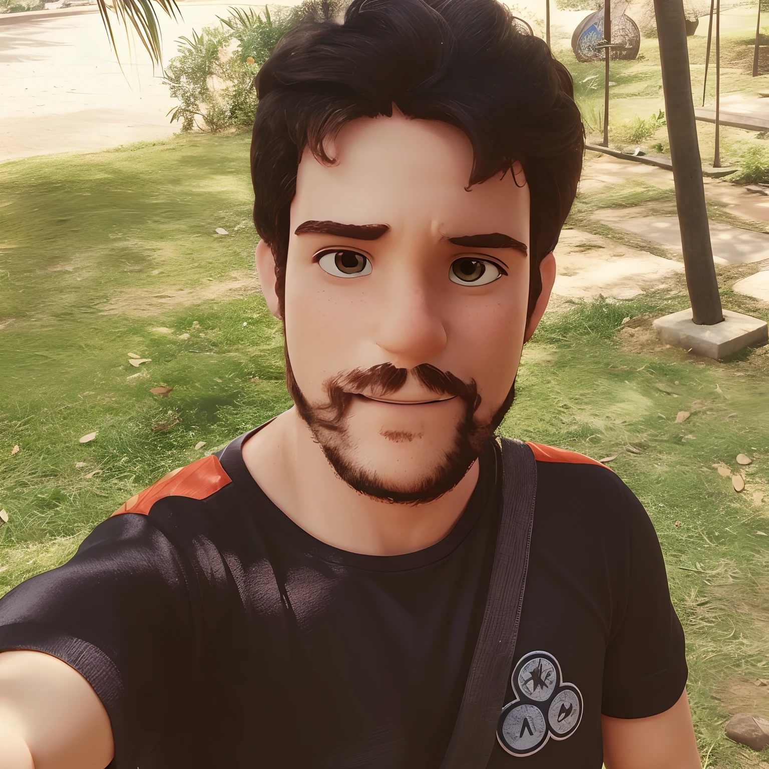 um homem moreno estilo disney pixar, alta qualidade, melhor qualidade