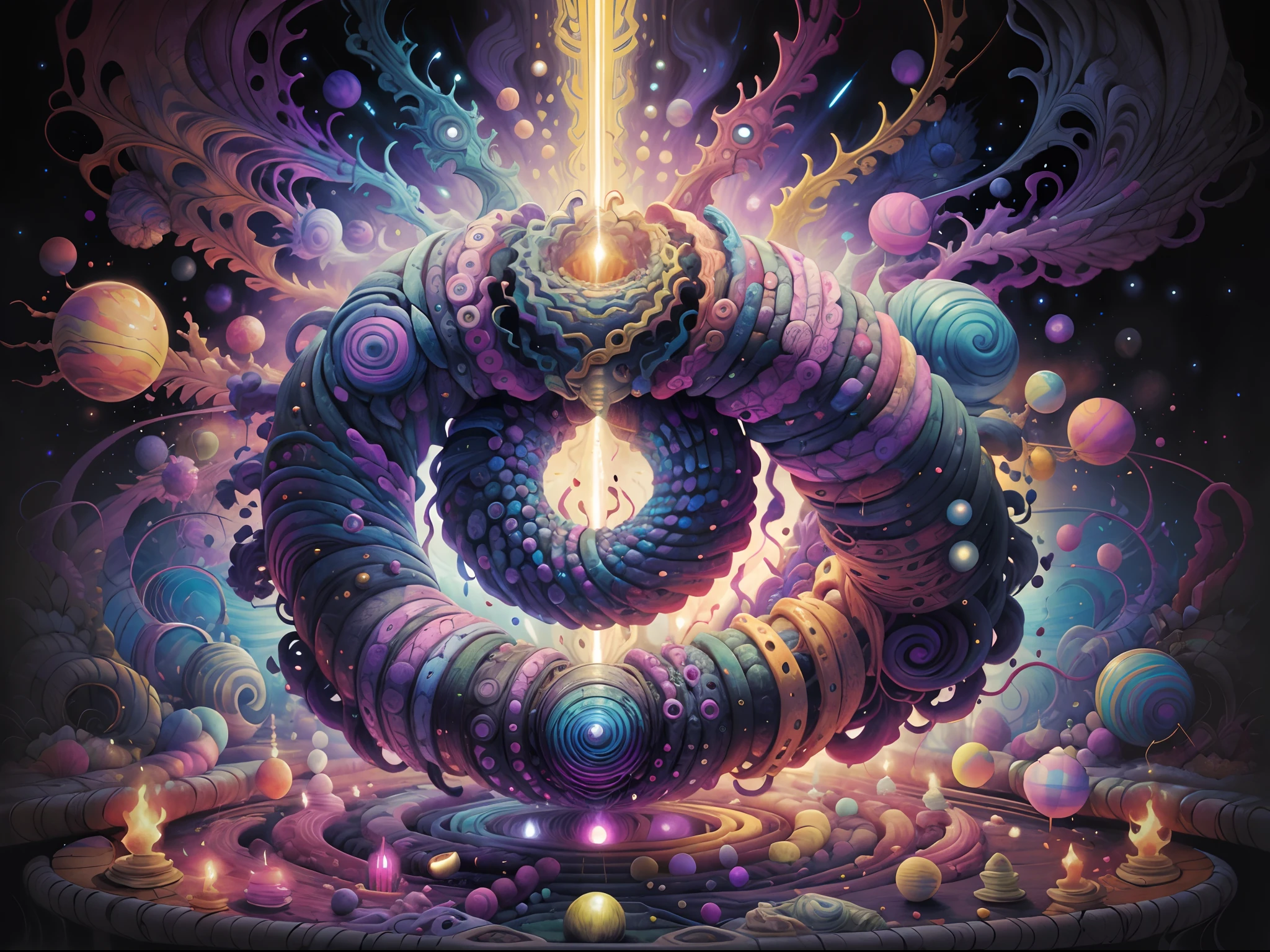 Espiral preta infinita da morte