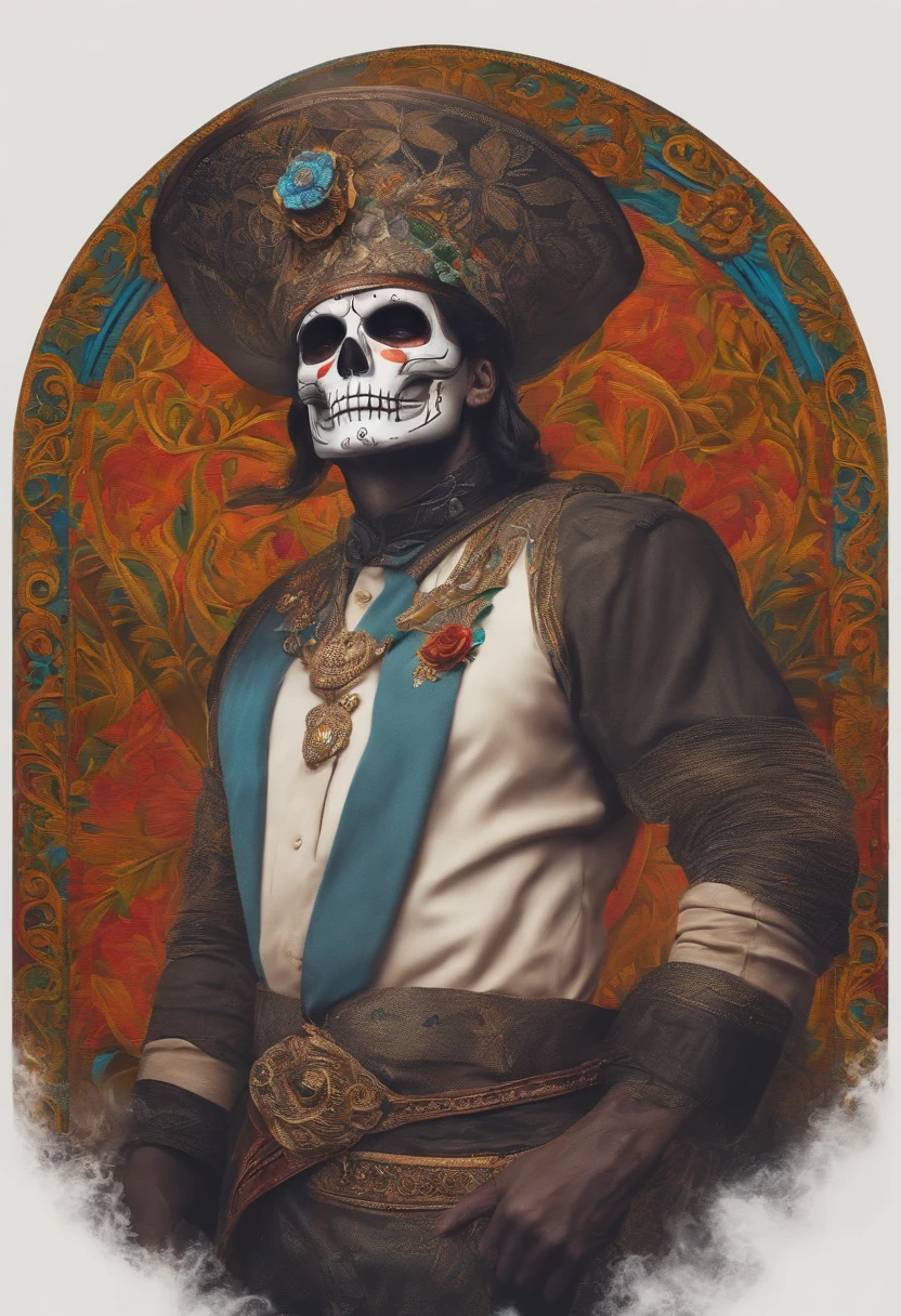  fantasiado de caveira
