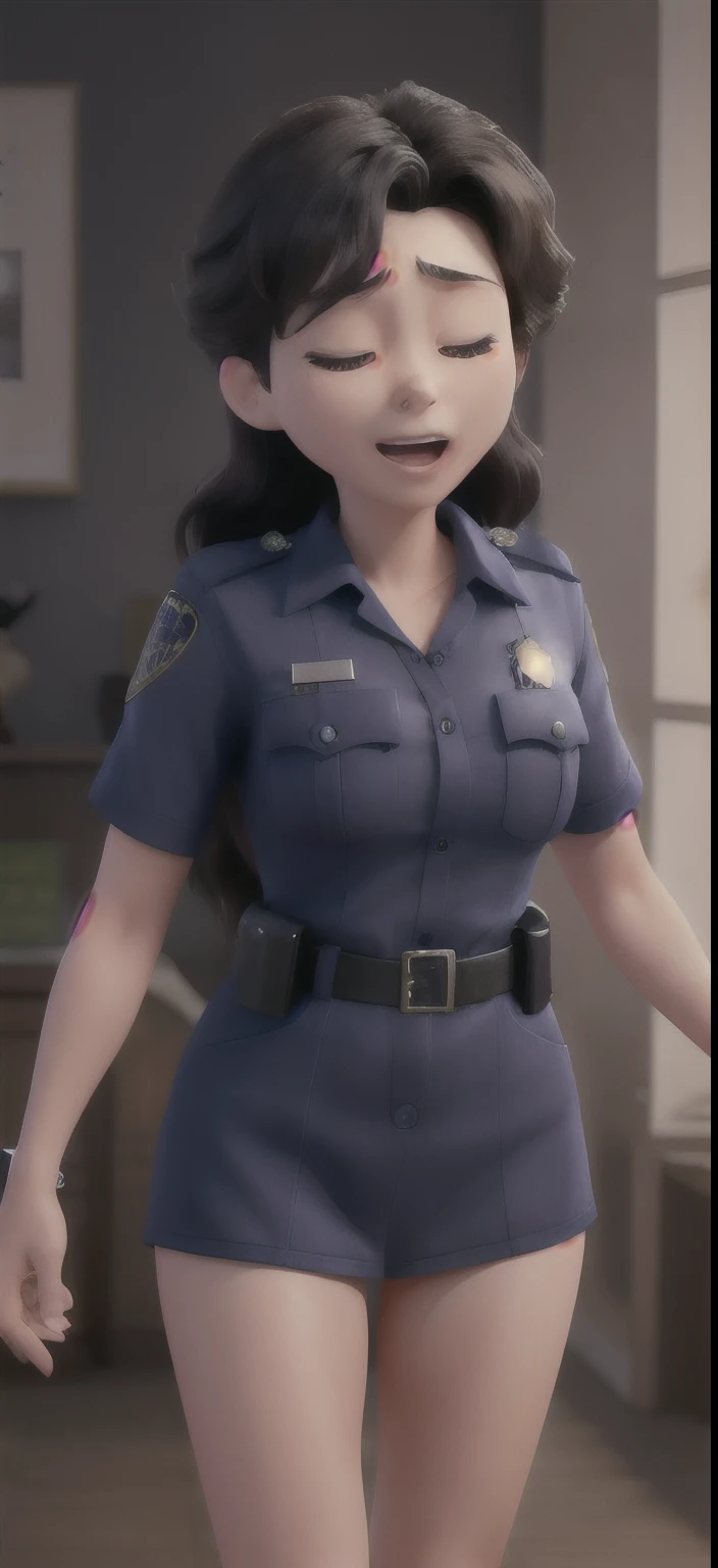 masterpiece, best quality, (police officer:1.2) girl with big eyes,
pixar style,
( happy face:0.7), (sad face:0.4), (smiling:0.5),
hair silver auburn buzzcut