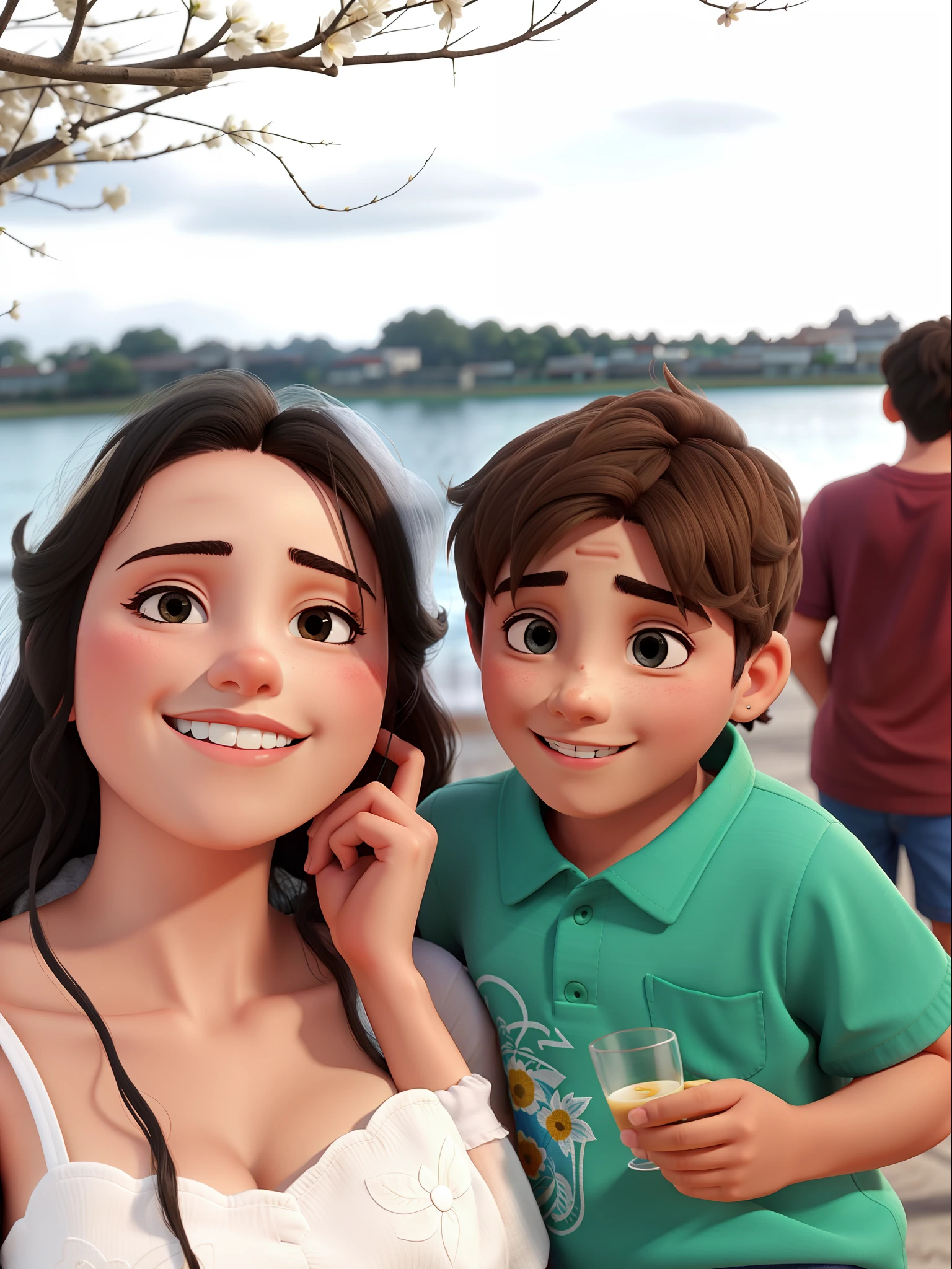 Mulher e menino