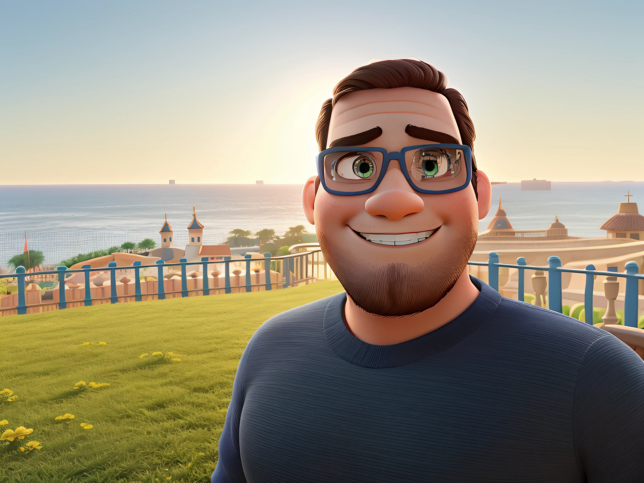Um homem estilo disney pixar, alta qualidade, melhor qualidade