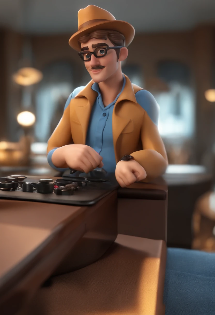 personnage de dessin animé d’un homme avec des lunettes noires et une chemise bleue, personnage d’animation, Caractère stylisé, Rendu de style d’animation, 3D stylisée, Rendu Arnold Maya, Rendu 3D stylisé, Toon Render Keyshot, Caractère 3D, Caractère 3D, Rendu 3D stylisé, Rendu de caractère 3D, Personnage de dessin animé, Personnage en gros plan, Pose du personnage, (Pixar Style) (Partie maîtresse:1.2) (Bokeh) (meilleur qualité) (Peau détaillée) (Texture détaillée) (8k) (argile) (éclairage cinématographique) (mise au point nette