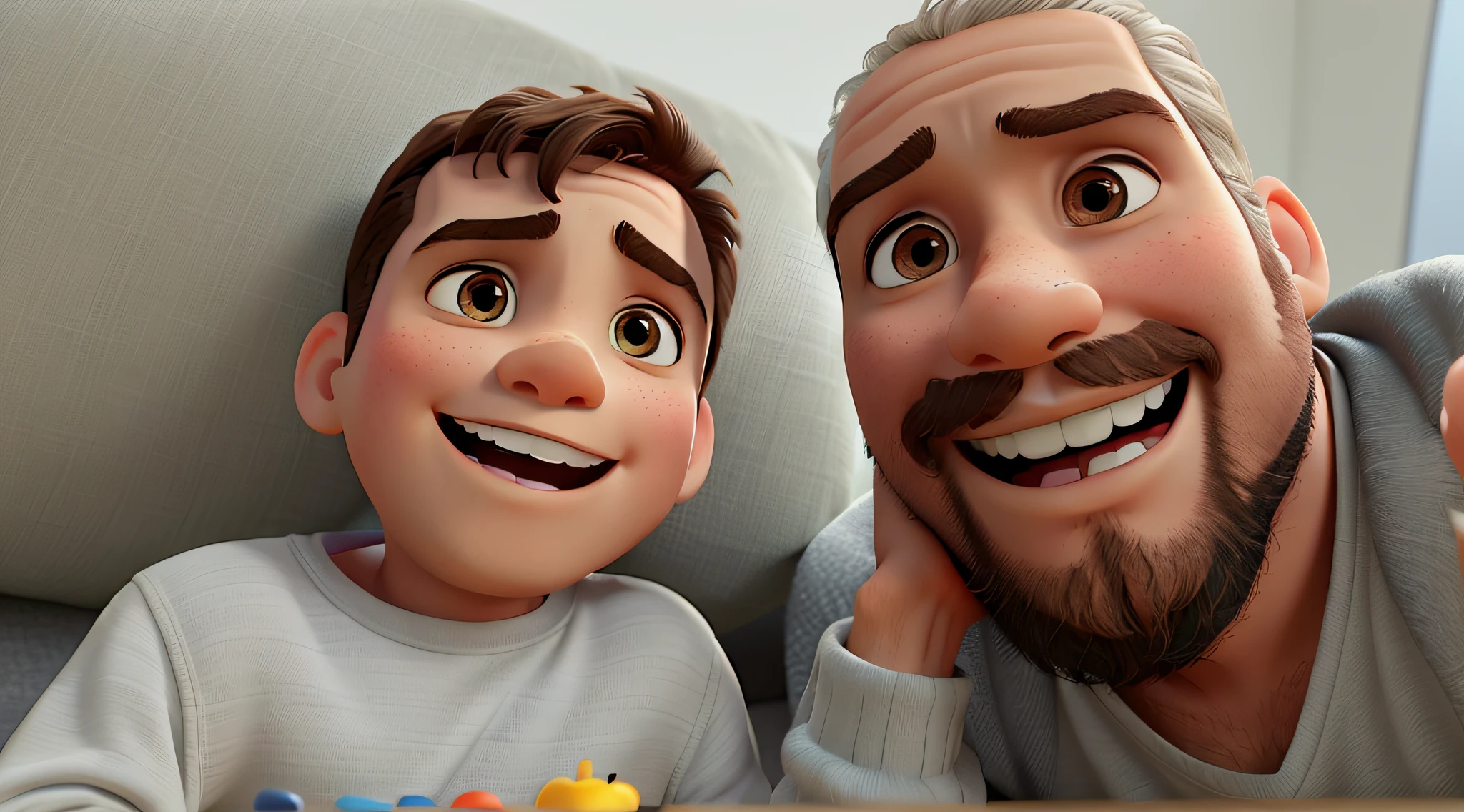 A  and a man in the style of Disney Pixar, alta qualidade, melhor qualidade