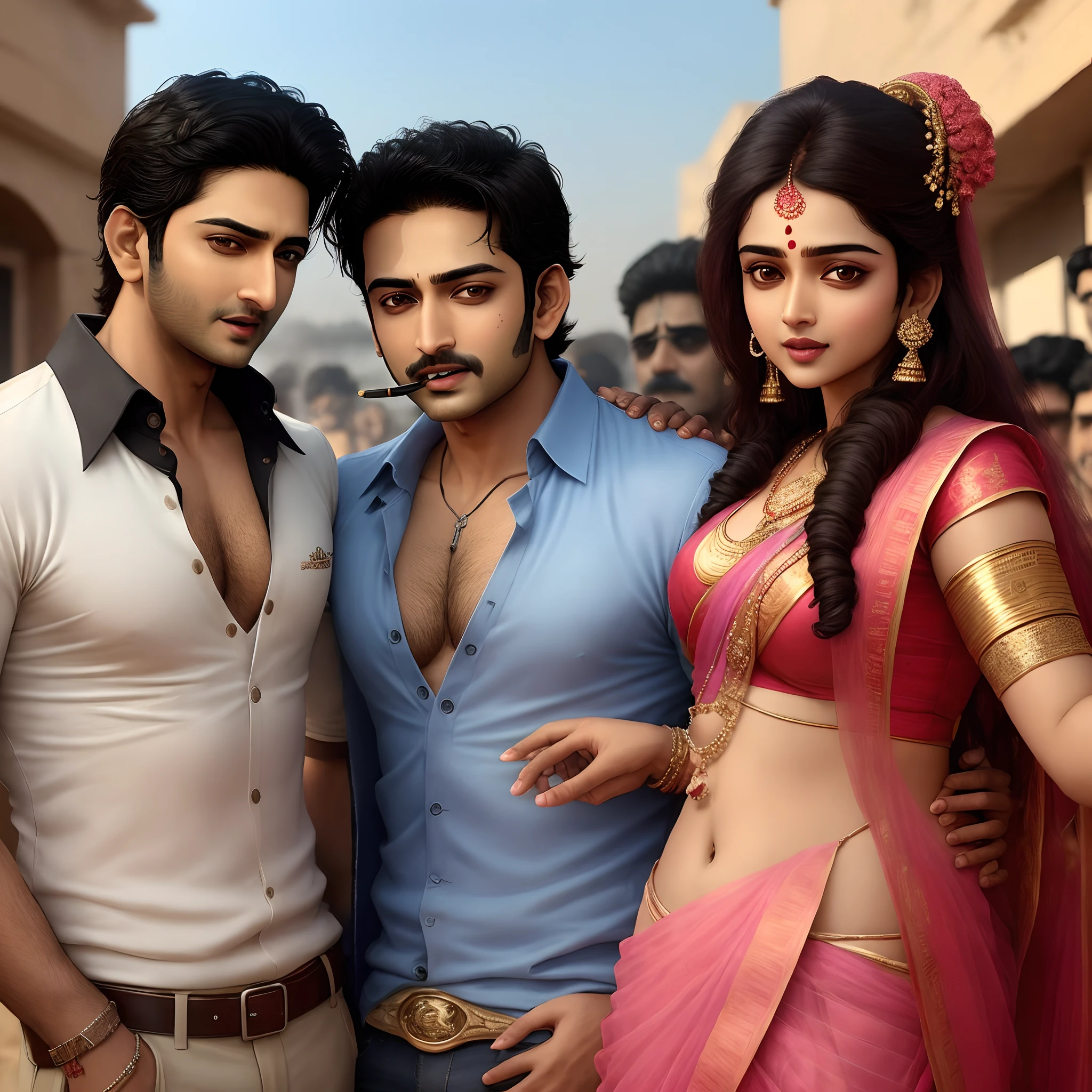 Mahesh babu in sigarate with gangestars