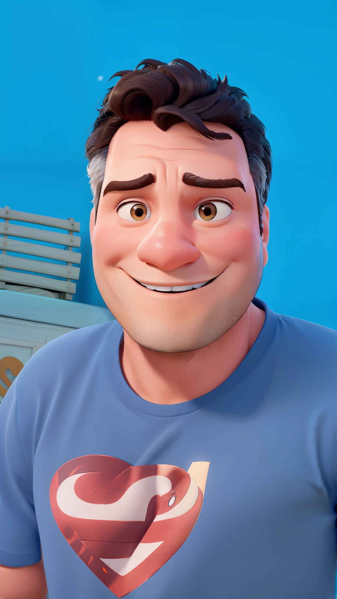 Um homem estilo disney Pixar, alta qualidade, melhor qualidade