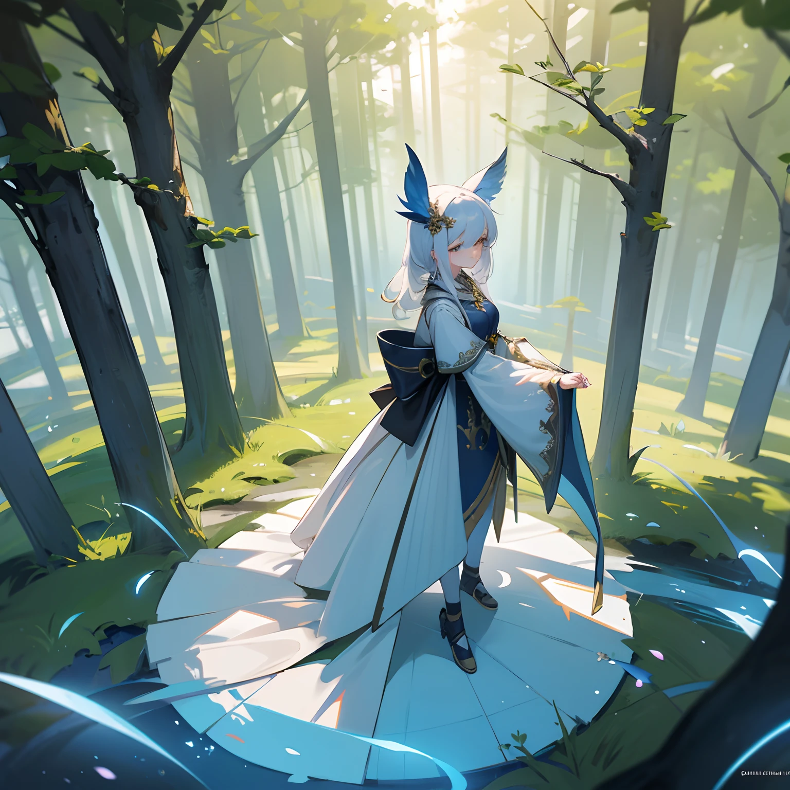 (Obra maestra), fantasy forest, 3 lunas