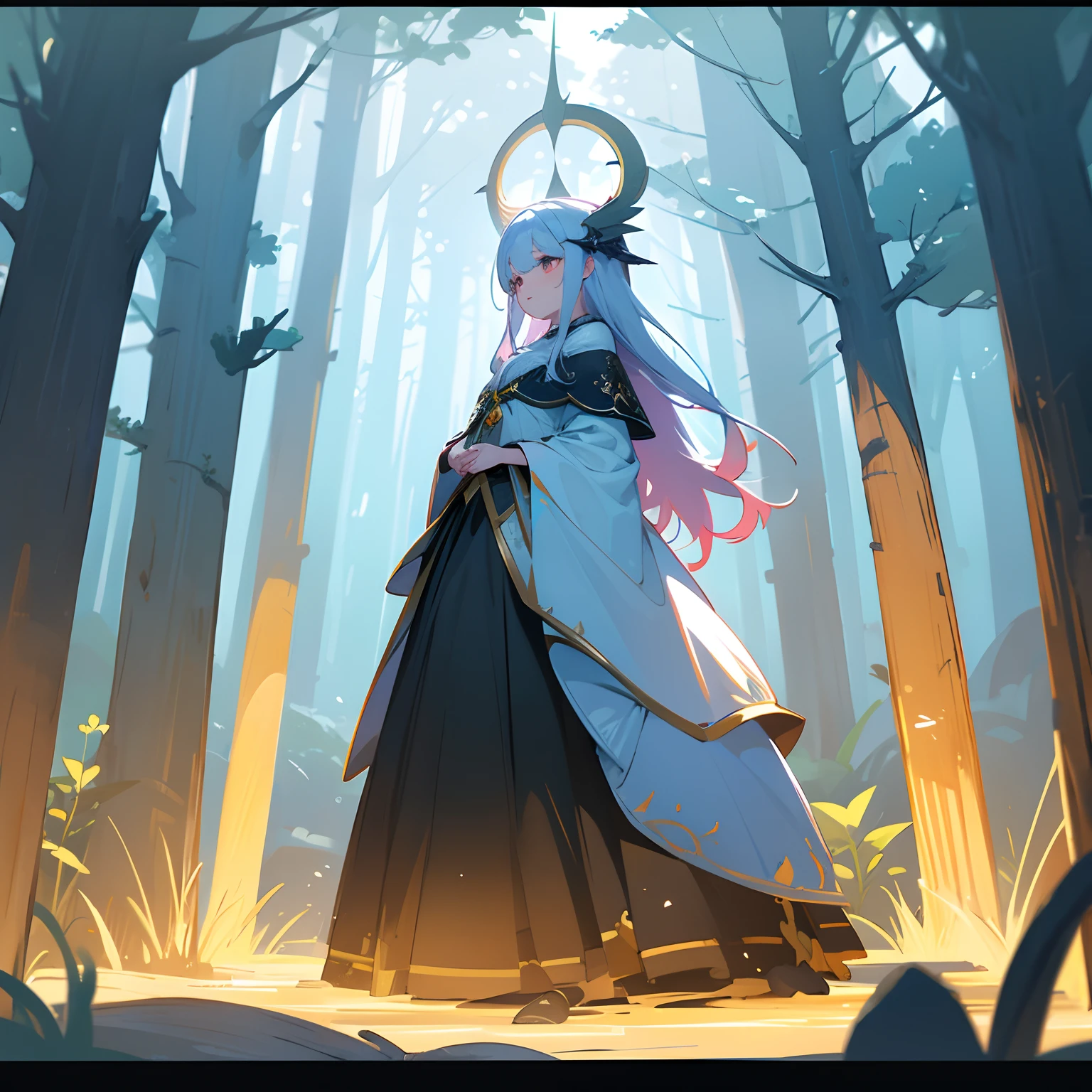 (Obra maestra), fantasy forest, 3 lunas