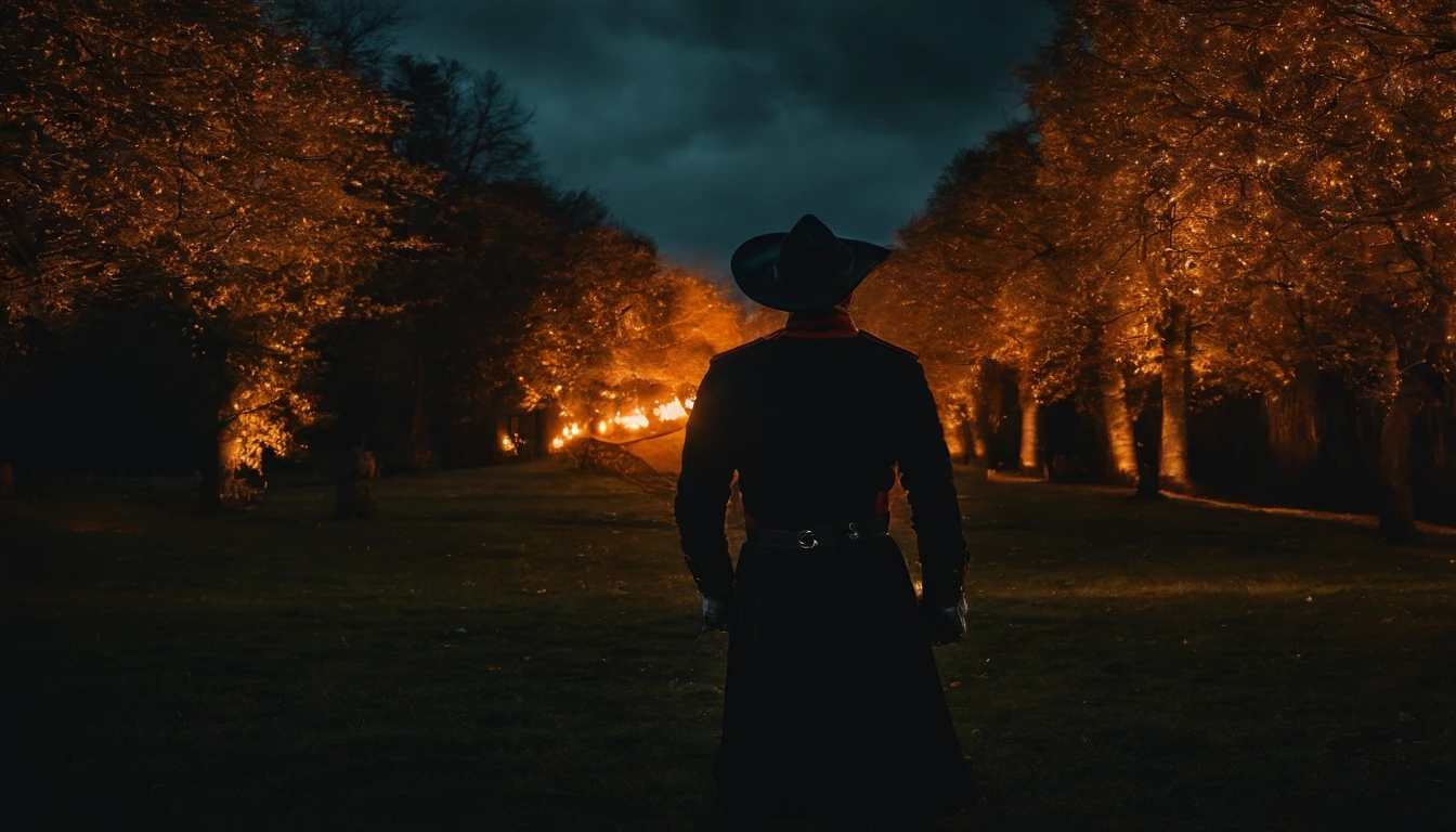 The Headless Horseman, Halloween night, Halloween party, Jack-o'-lantern, many people in cosplay