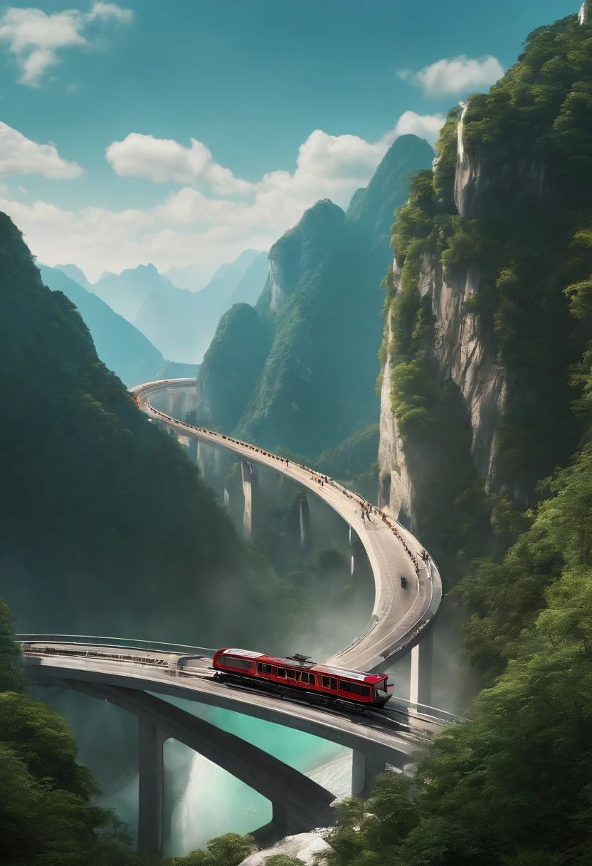 Draft, designs, Tianmen Mountain, Cultural creativity, art-deco, Minimalism, Anime style, reference sheet, ccurate