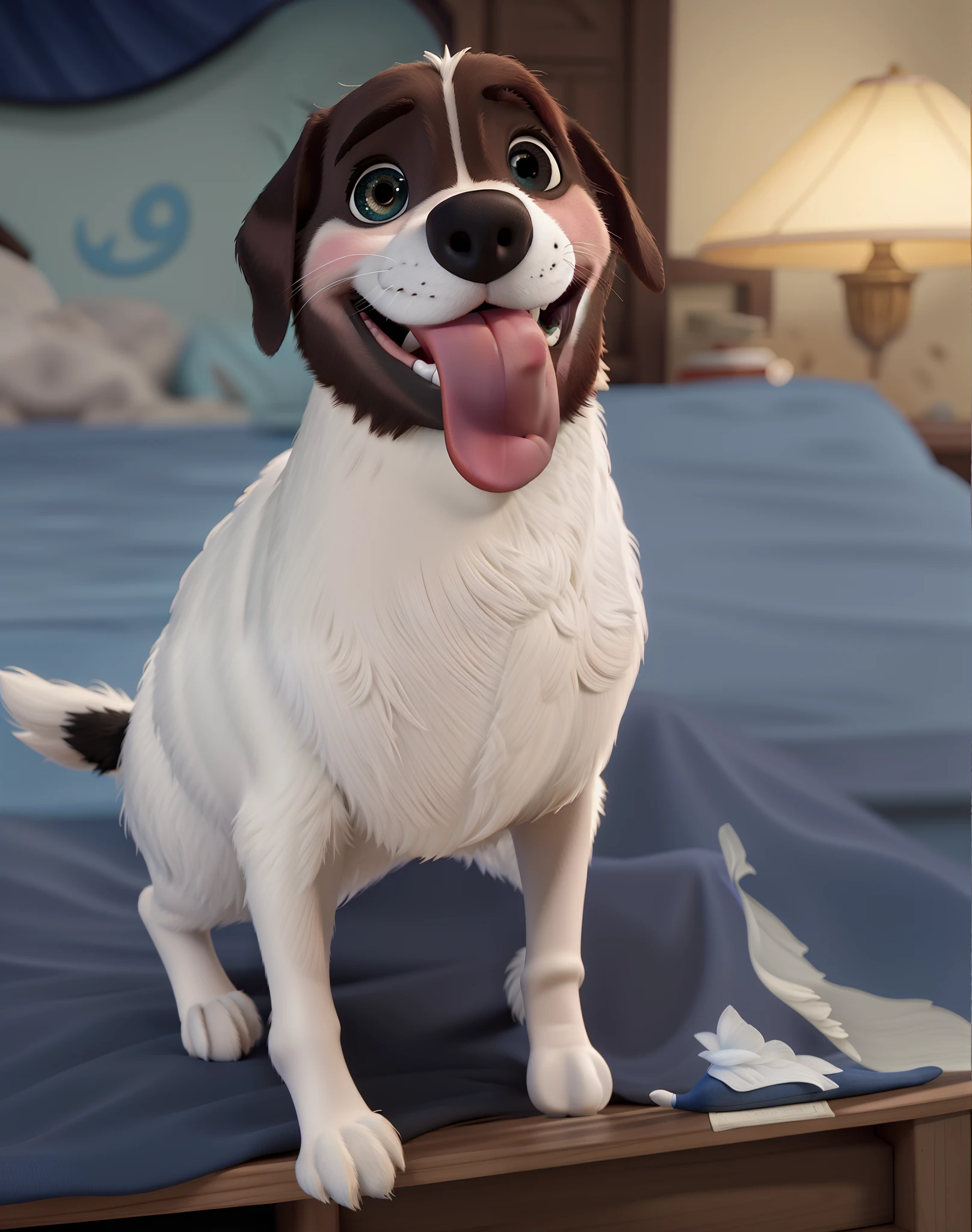Uma cachorronha estilo Disney Pixar , alta qualidade, melhor qualidade . Movie Title Pearl's Smile