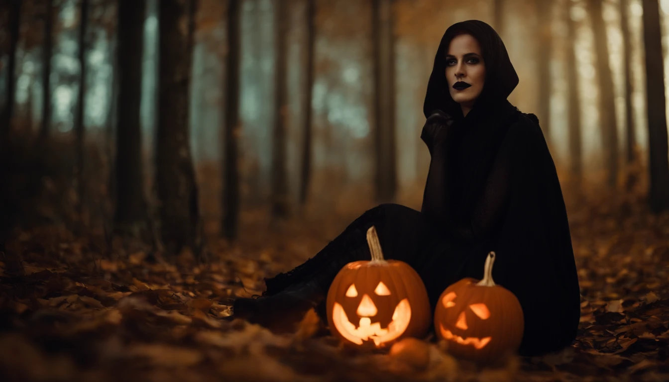 Halloween night, Lovecraft setting, Halloween party, Jack-o'-lantern, many people in ???? cosplay