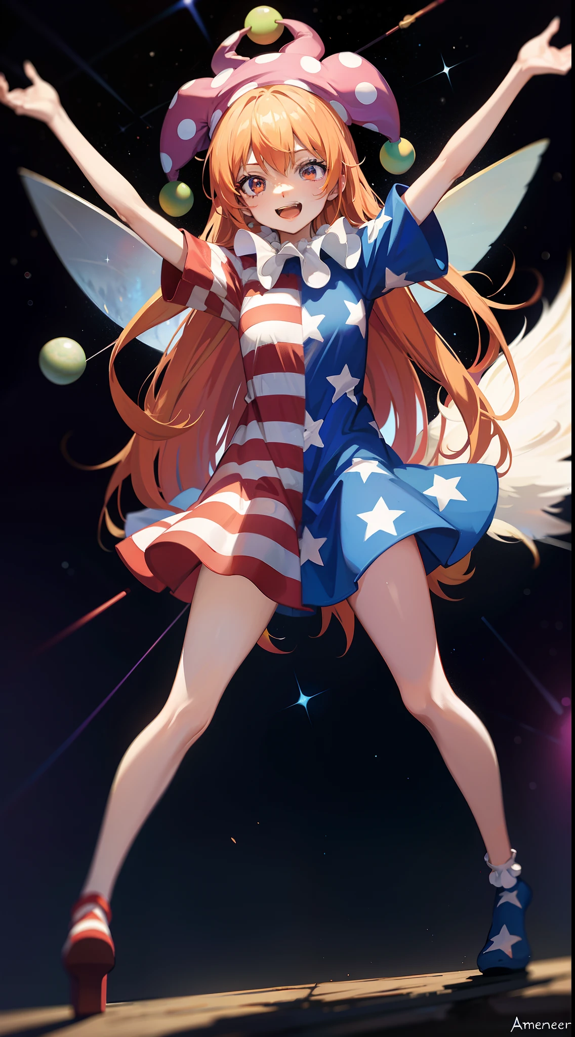 clownpiece，In outer space, Fairy WingsWith the American flag