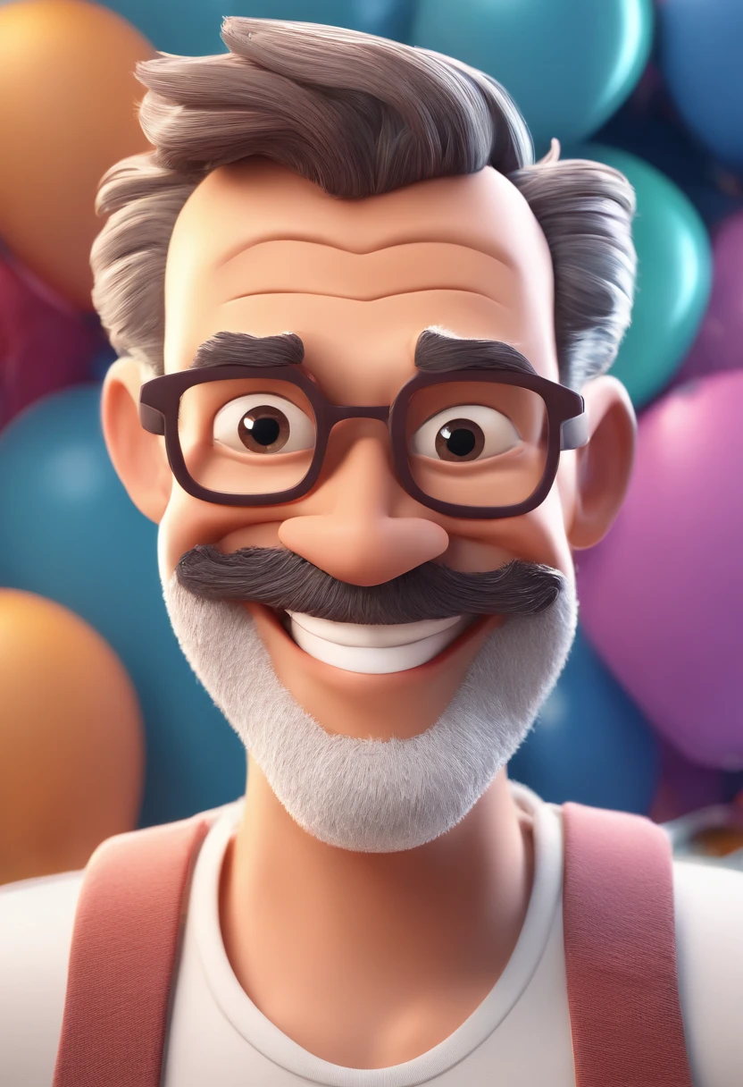 Smiling Man Illustration, sorriso insano, Homem de pele marrom com um sorriso gigante, happily smiling at the camera, sorriso atrevido, he's smiling, sorriso muito grande, Macho sorridente, foto de perfil headshot, rindo sorriso enorme, desenhando no estilo de Arte 3D, c4d, fundo de cor branco puro, estilo disney, estilo pixar render ilustracao Super Detalhe, 8k